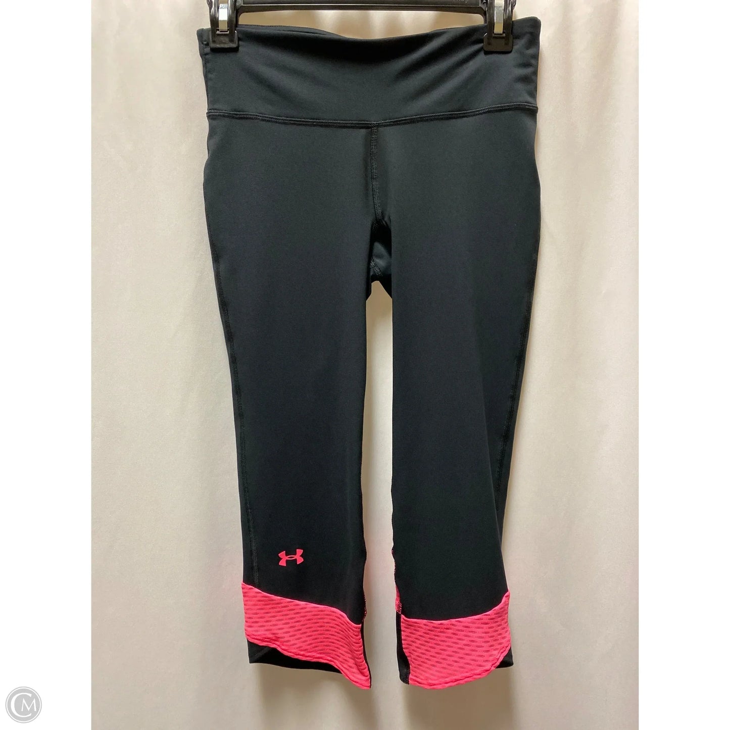 Athletic Capris By Under Armour In Black & Pink, Size: S