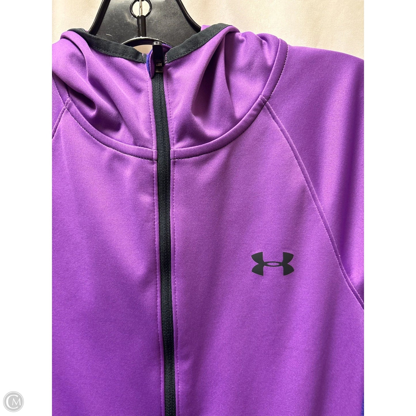 Athletic Top Long Sleeve Hoodie By Under Armour In Purple, Size: S