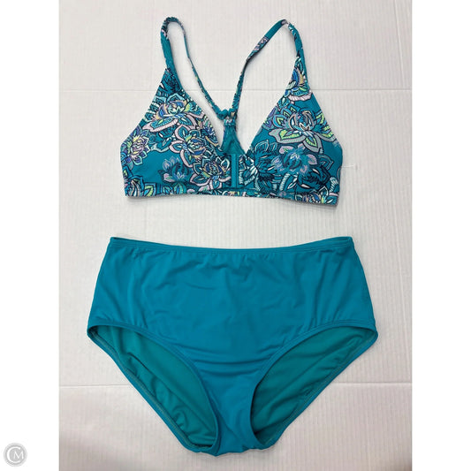 Swimsuit 2pc By Clothes Mentor In Aqua, Size: L