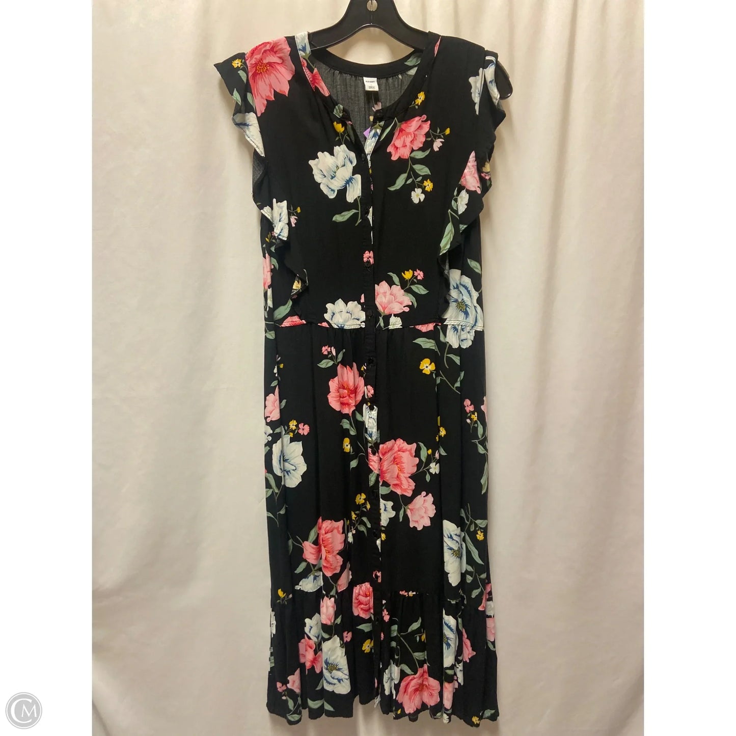 Dress Casual Maxi By Old Navy In Black, Size: L