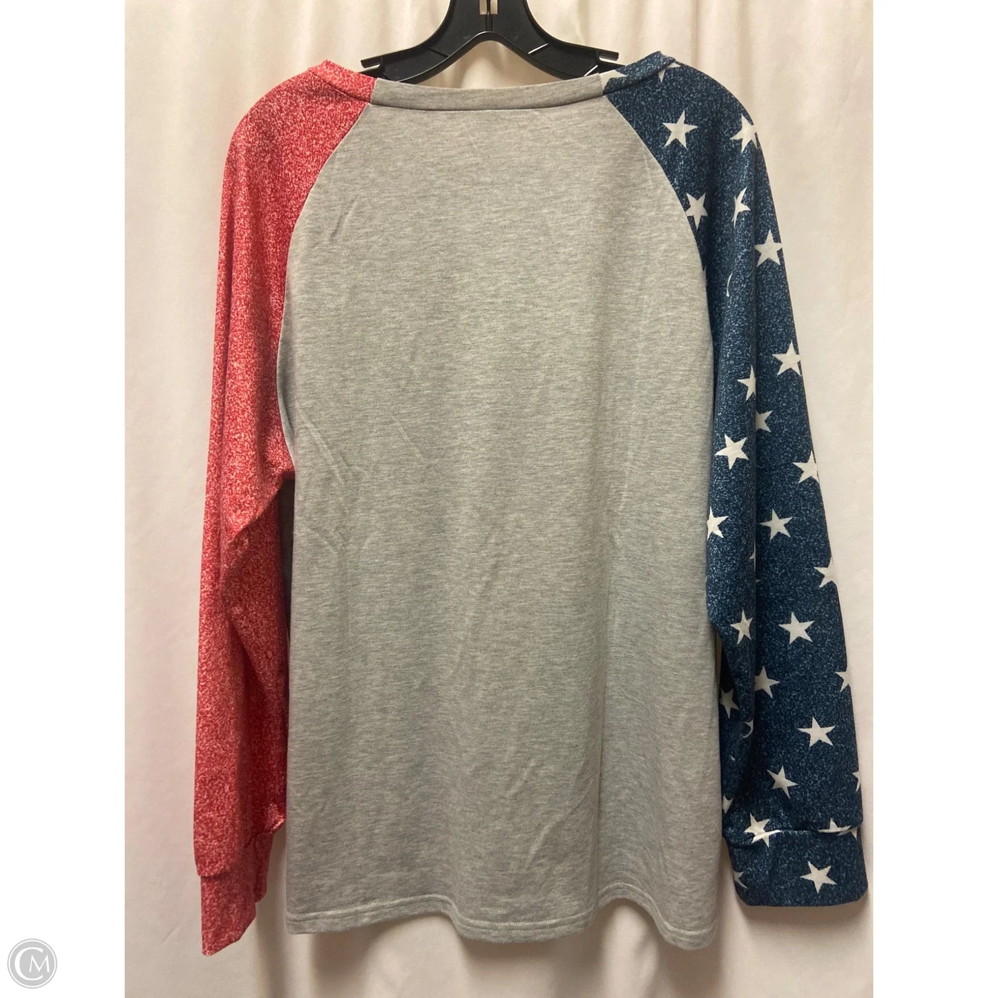 Top Long Sleeve By Clothes Mentor In Red & White, Size: Xl