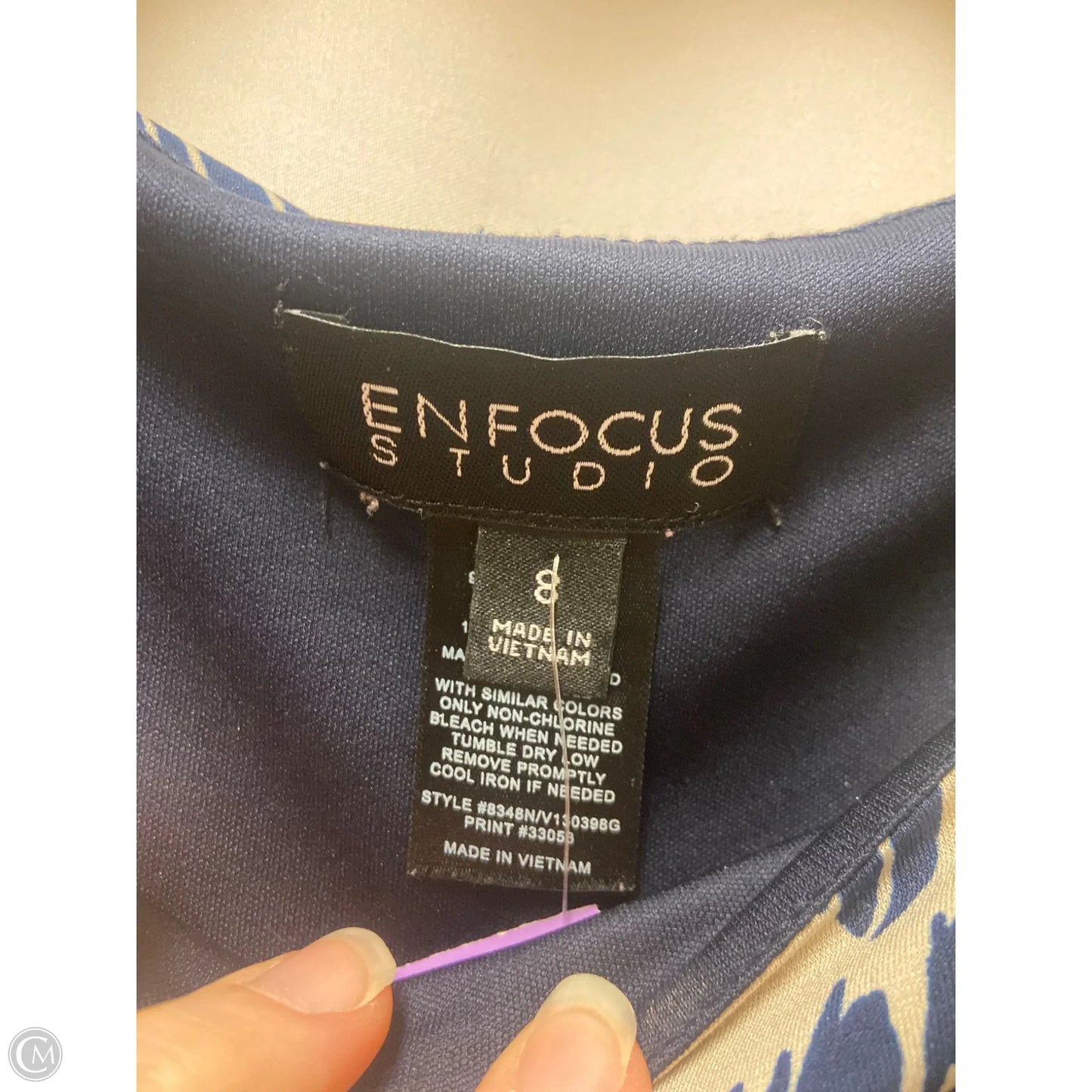 Dress Casual Midi By Enfocus In Navy, Size: M