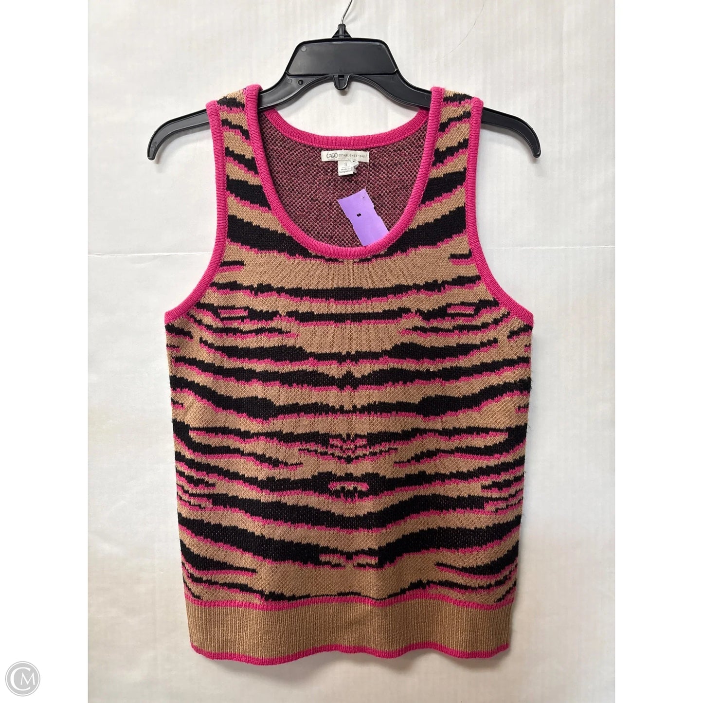 Top Sleeveless By Cato In Animal Print, Size: S