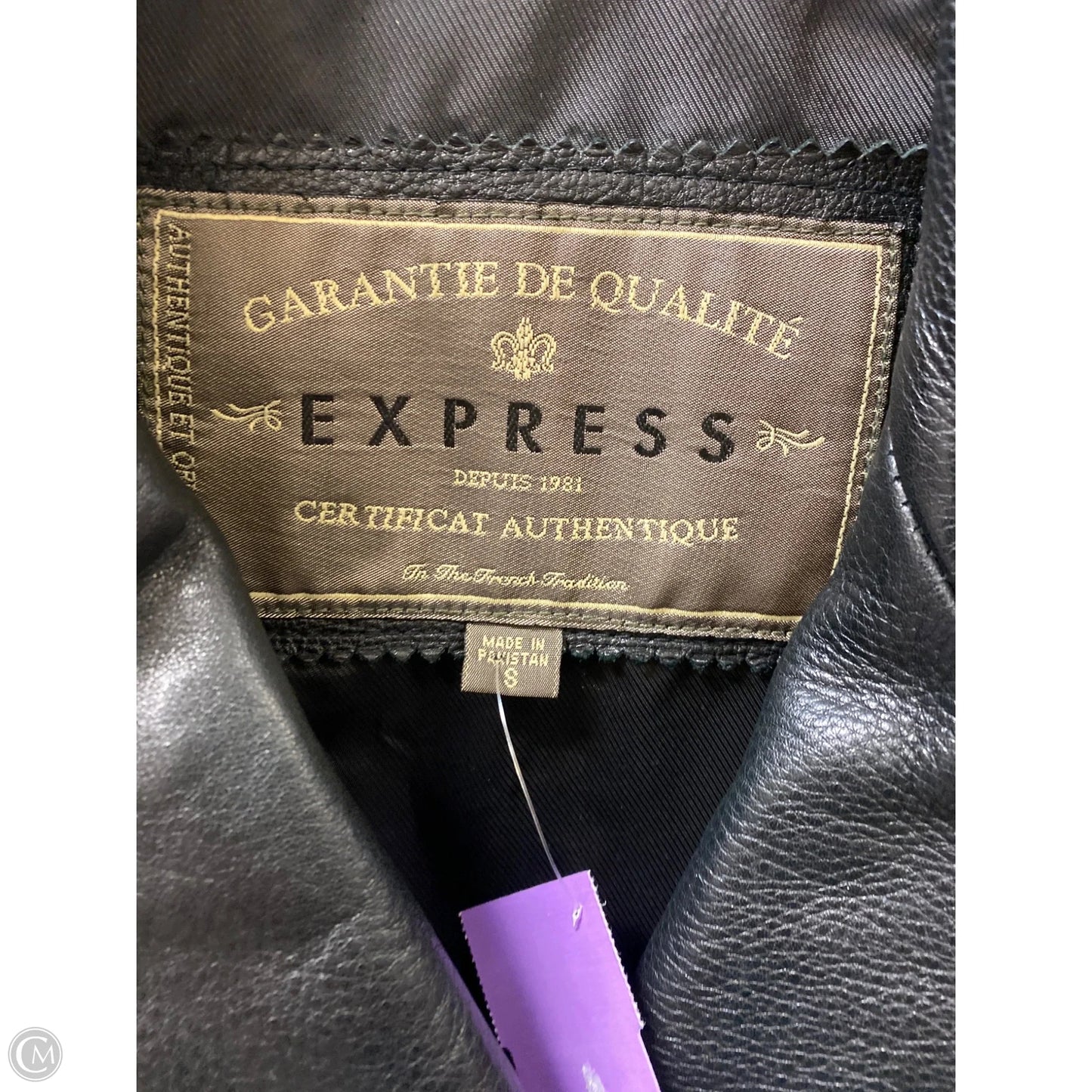 Jacket Leather By Express In Black, Size: S