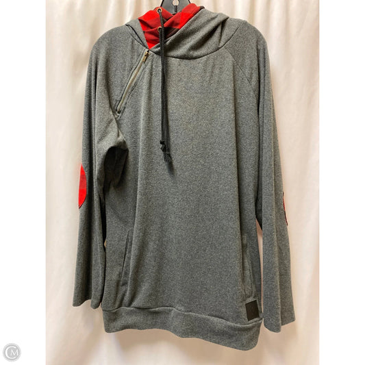 Sweatshirt Hoodie By Clothes Mentor In Grey, Size: 1x