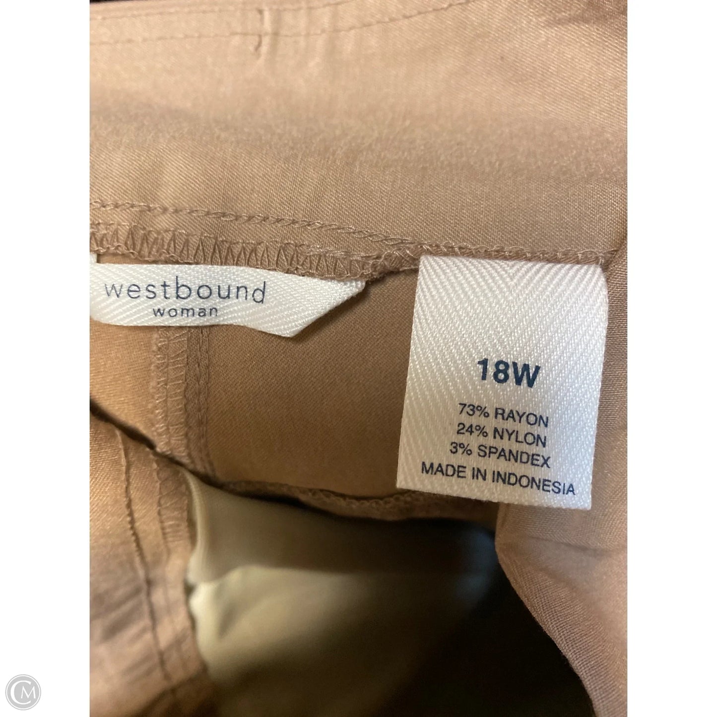 Capris By West Bound In Brown, Size: 18