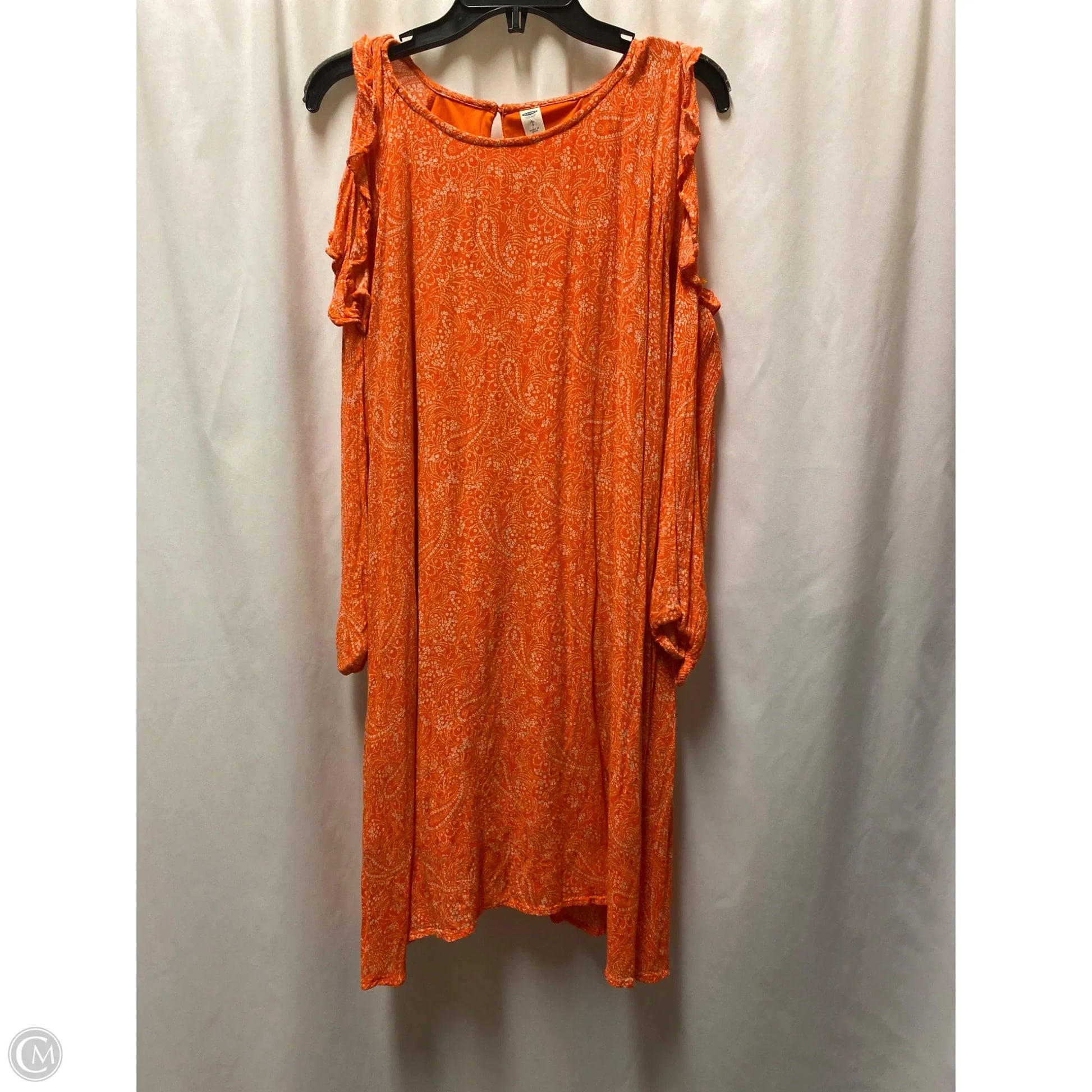 Dress Casual Midi By Old Navy In Orange, Size: L