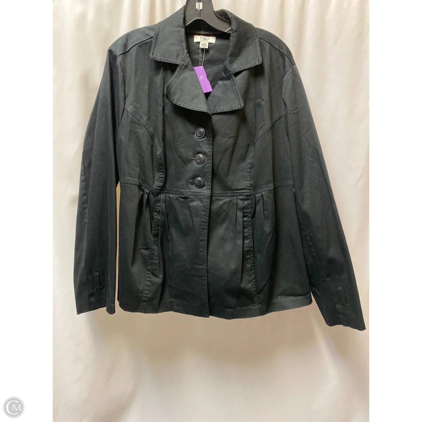 Jacket Other By Cato In Black, Size: 1x