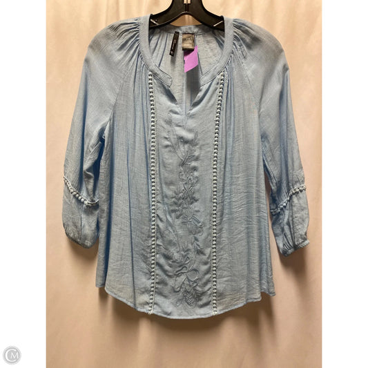 Top Long Sleeve By New Directions In Blue, Size: Sp