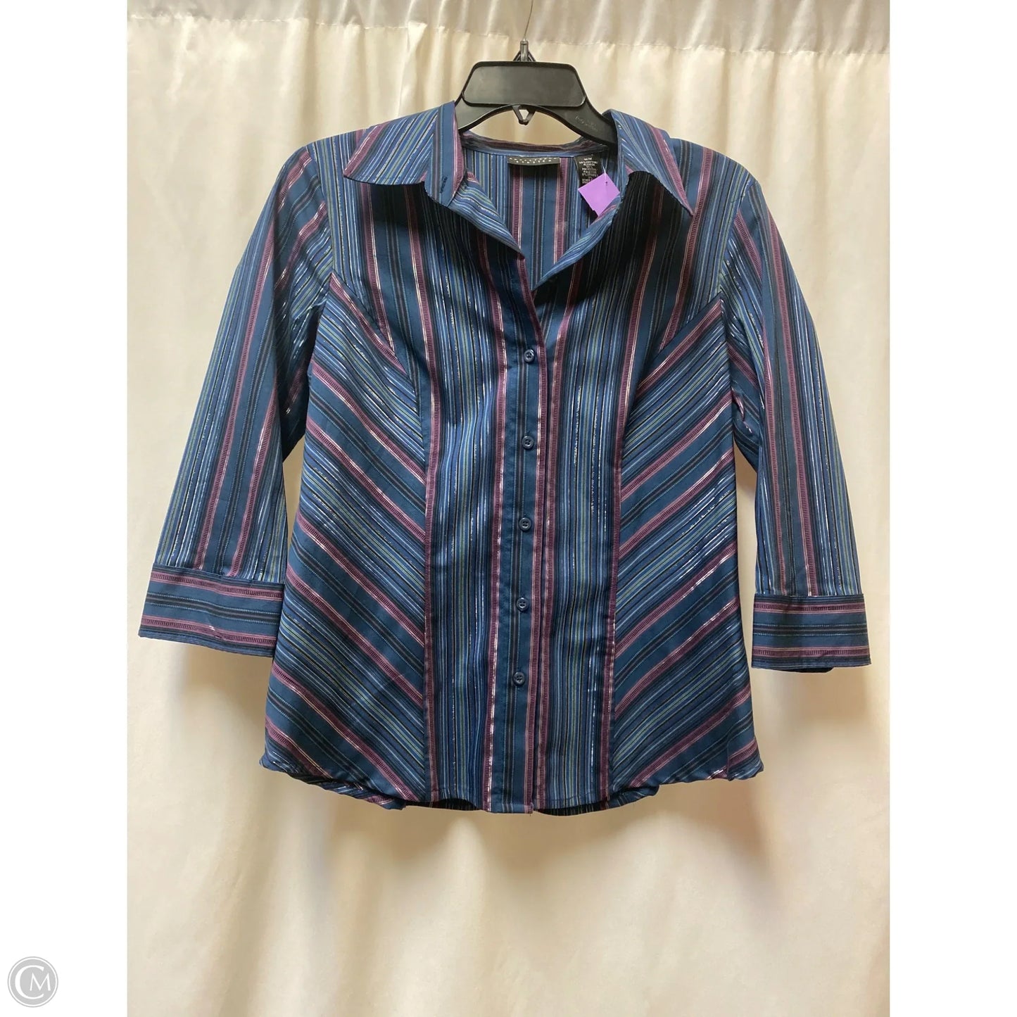 Top Long Sleeve By Clothes Mentor In Blue, Size: M