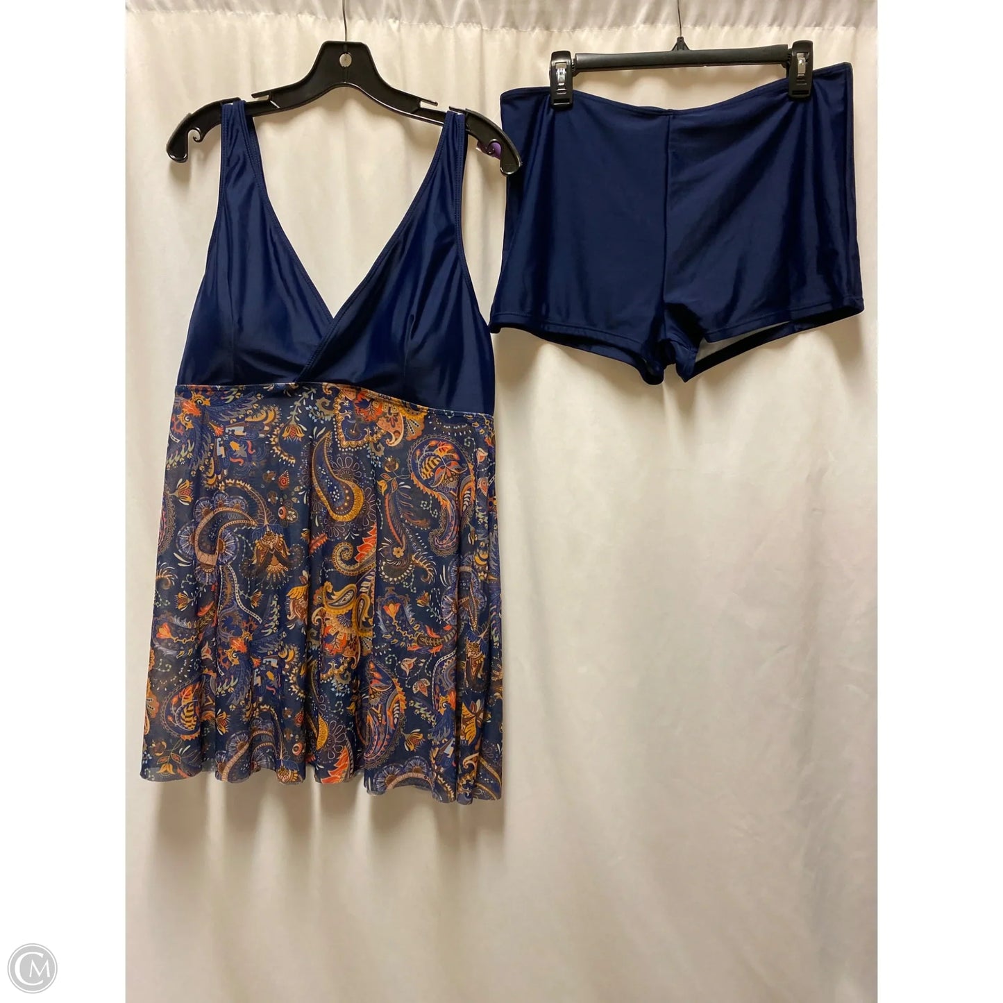 Swimsuit 2pc By Clothes Mentor In Blue, Size: 2x