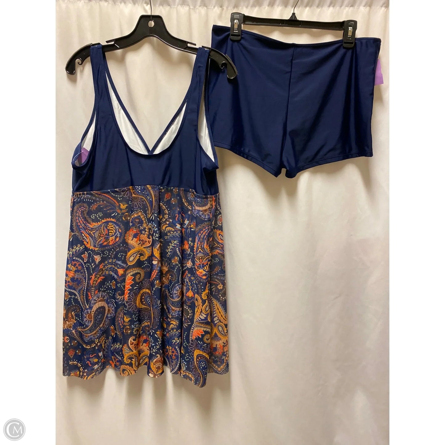 Swimsuit 2pc By Clothes Mentor In Blue, Size: 2x
