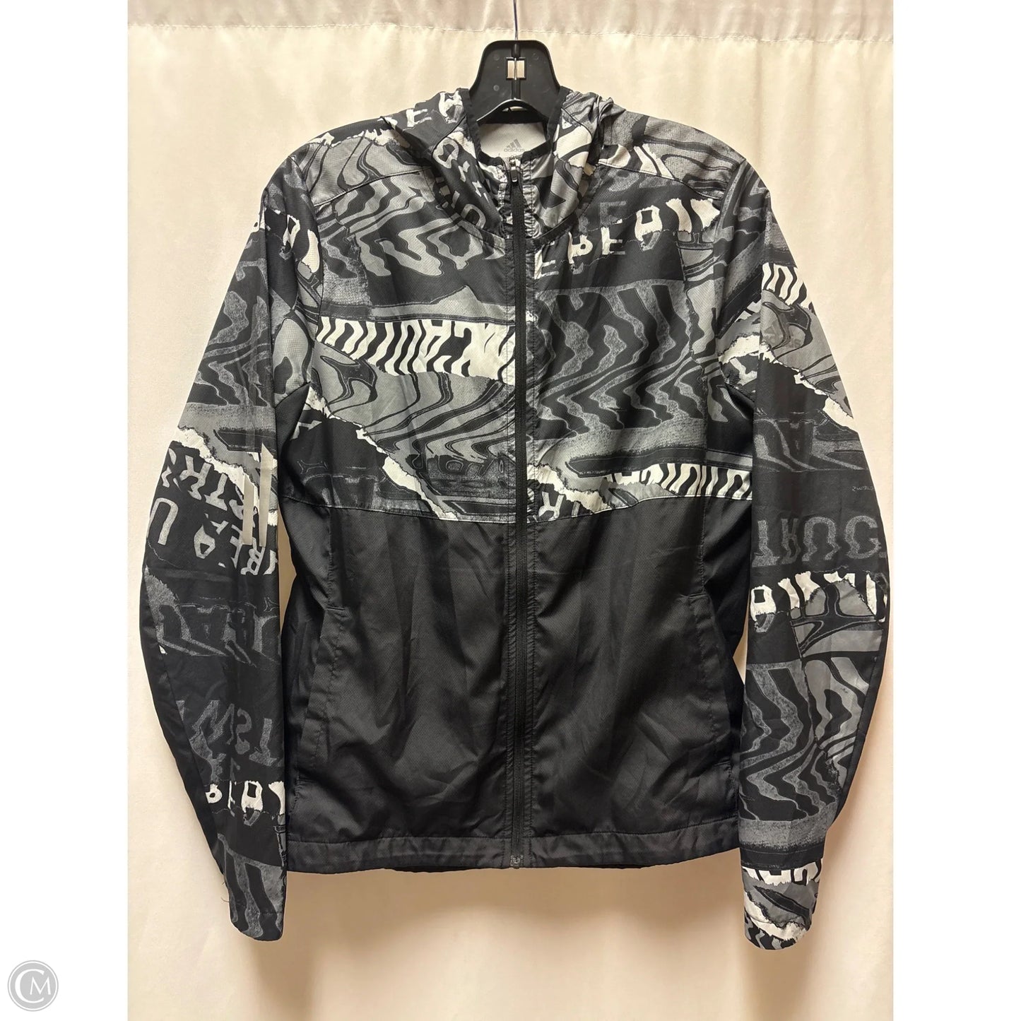 Athletic Jacket By Adidas In Black, Size: S