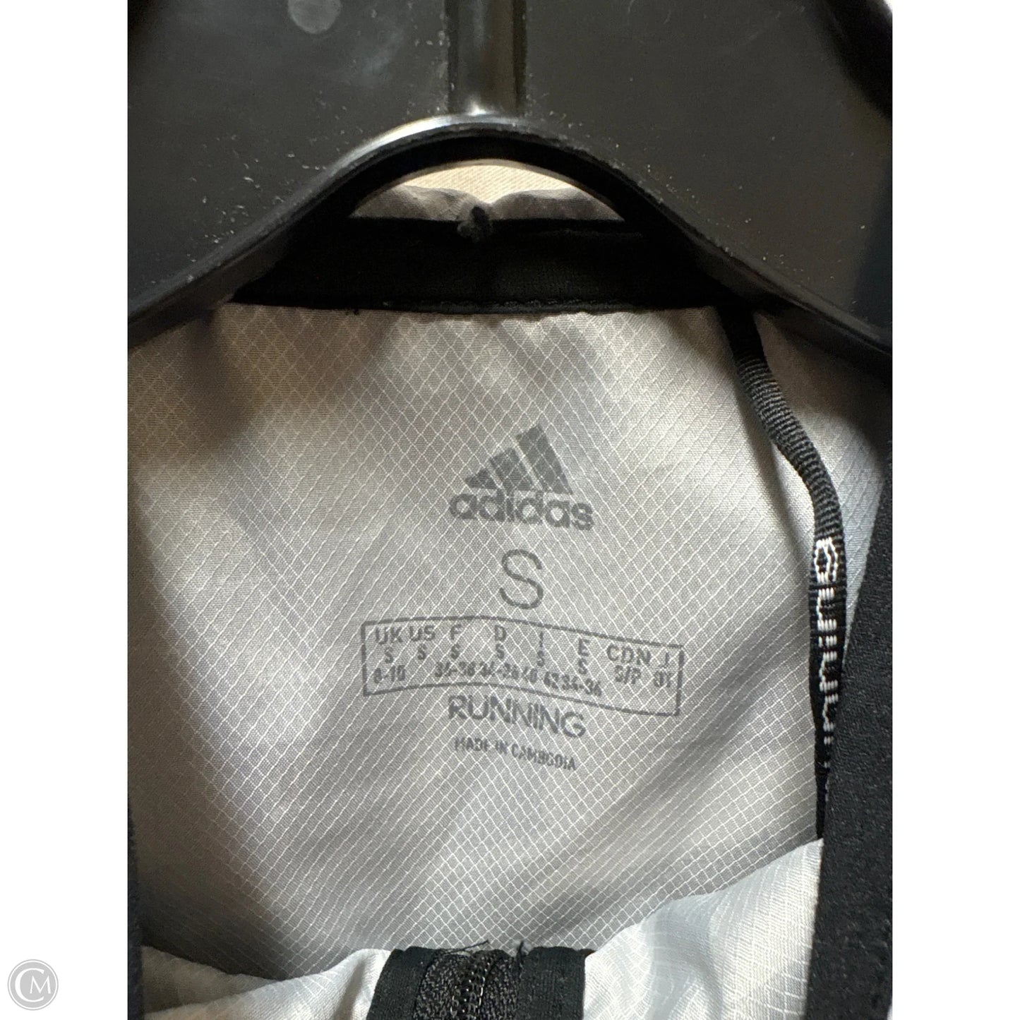 Athletic Jacket By Adidas In Black, Size: S