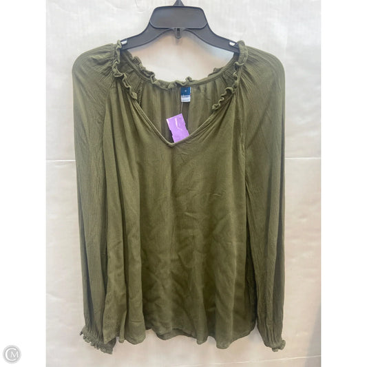 Top Long Sleeve By Old Navy In Green, Size: M