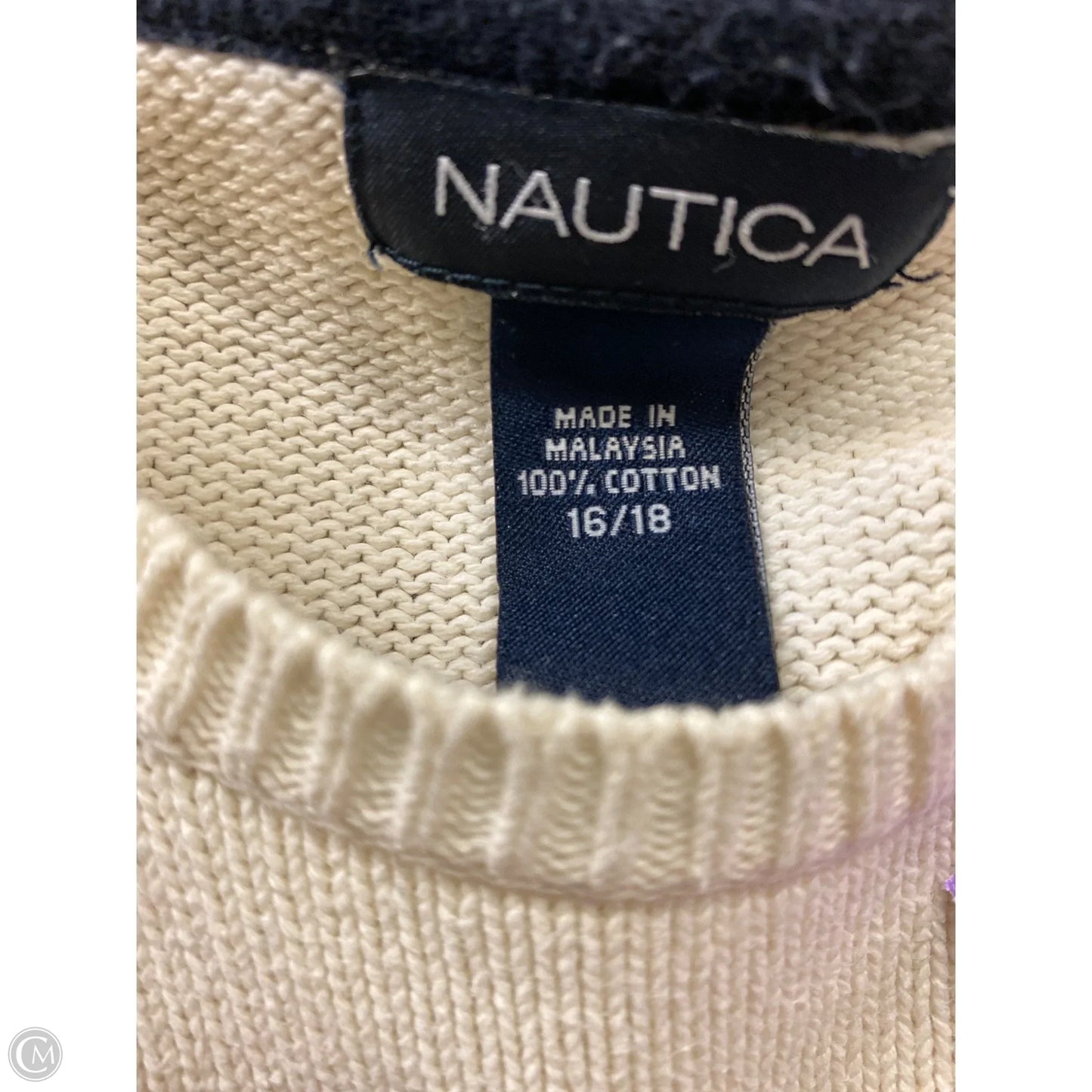 Sweater By Nautica In Cream, Size: Xl