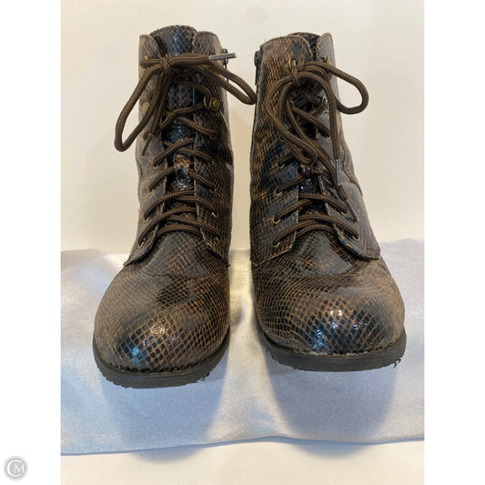 Boots Combat By White Mountain In Snakeskin Print, Size: 9.5