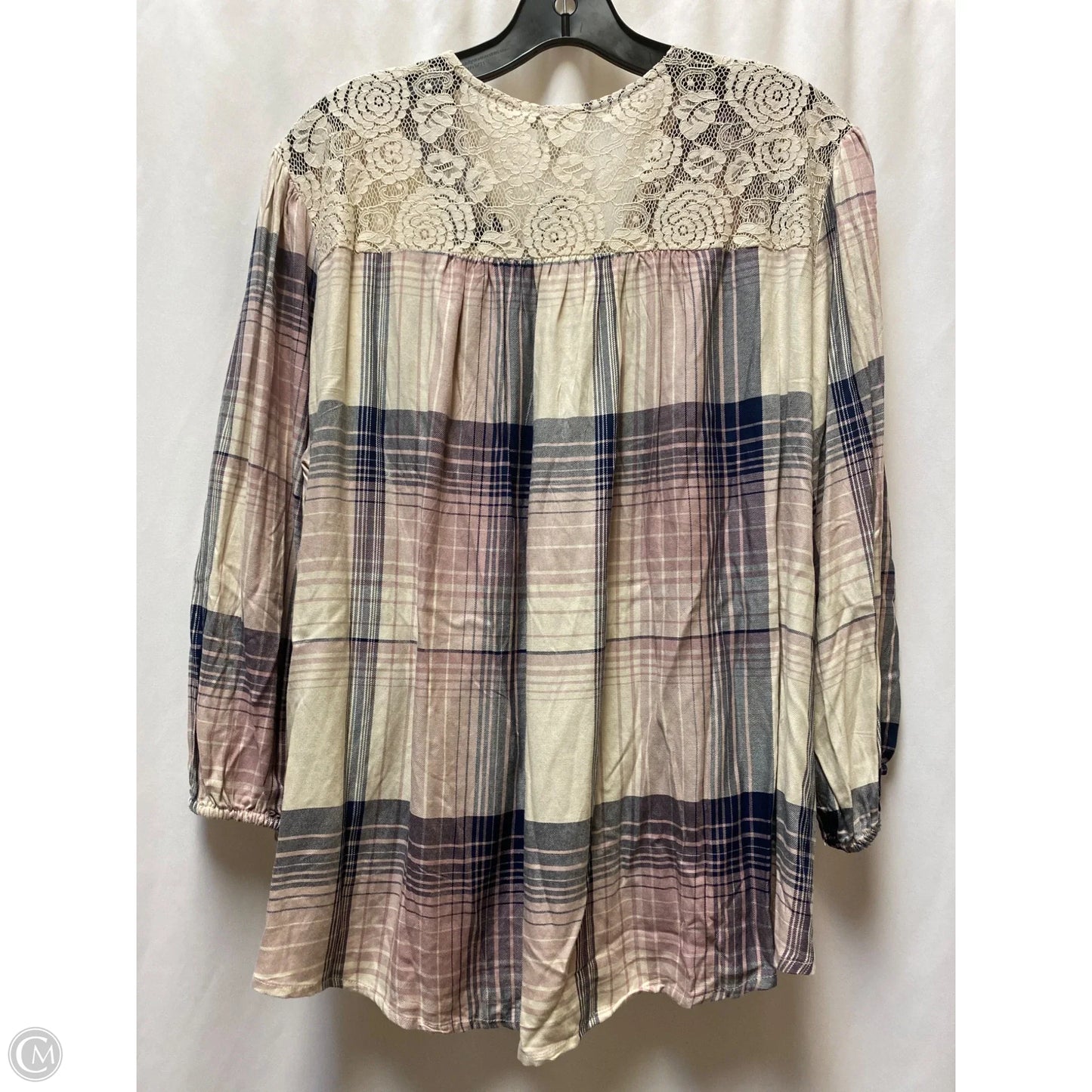 Top Long Sleeve By Cato In Purple, Size: L