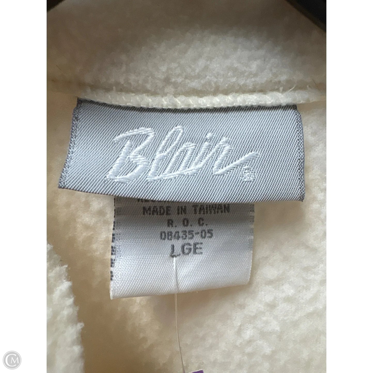 Coat Faux Fur & Sherpa By Blair In Cream, Size: L
