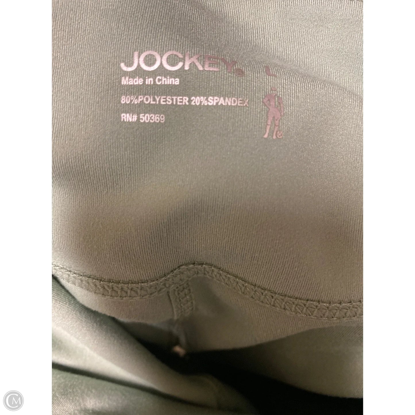 Athletic Leggings By Jockey In Green, Size: L