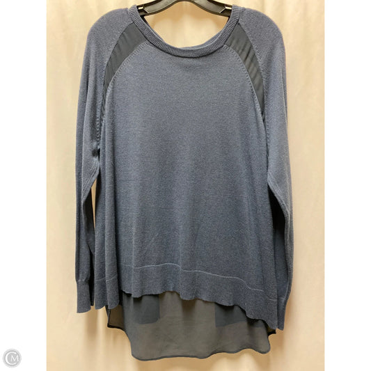 Top Long Sleeve Designer By Halston In Blue, Size: L
