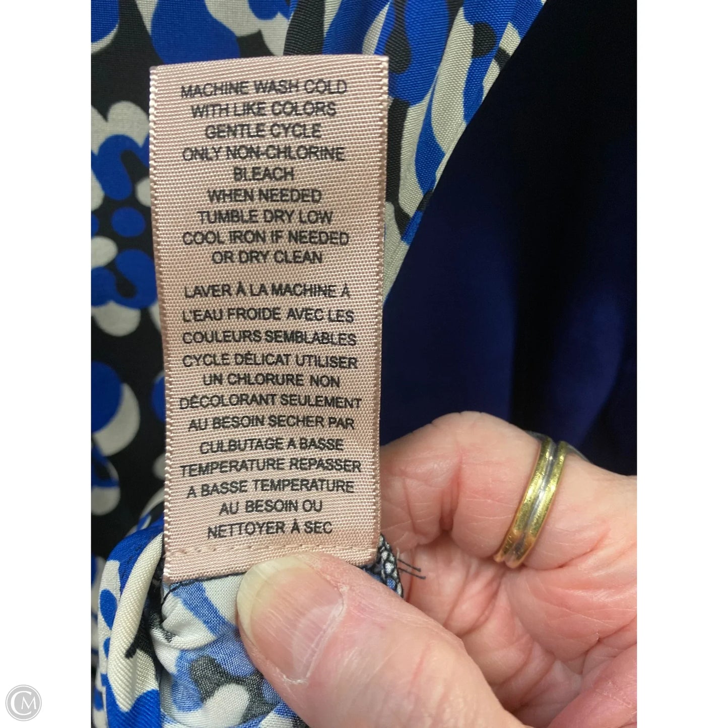 Top Long Sleeve By Philosophy In Blue, Size: L