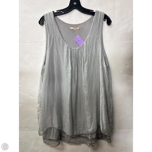 Top Sleeveless By Clothes Mentor In Grey, Size: 1x