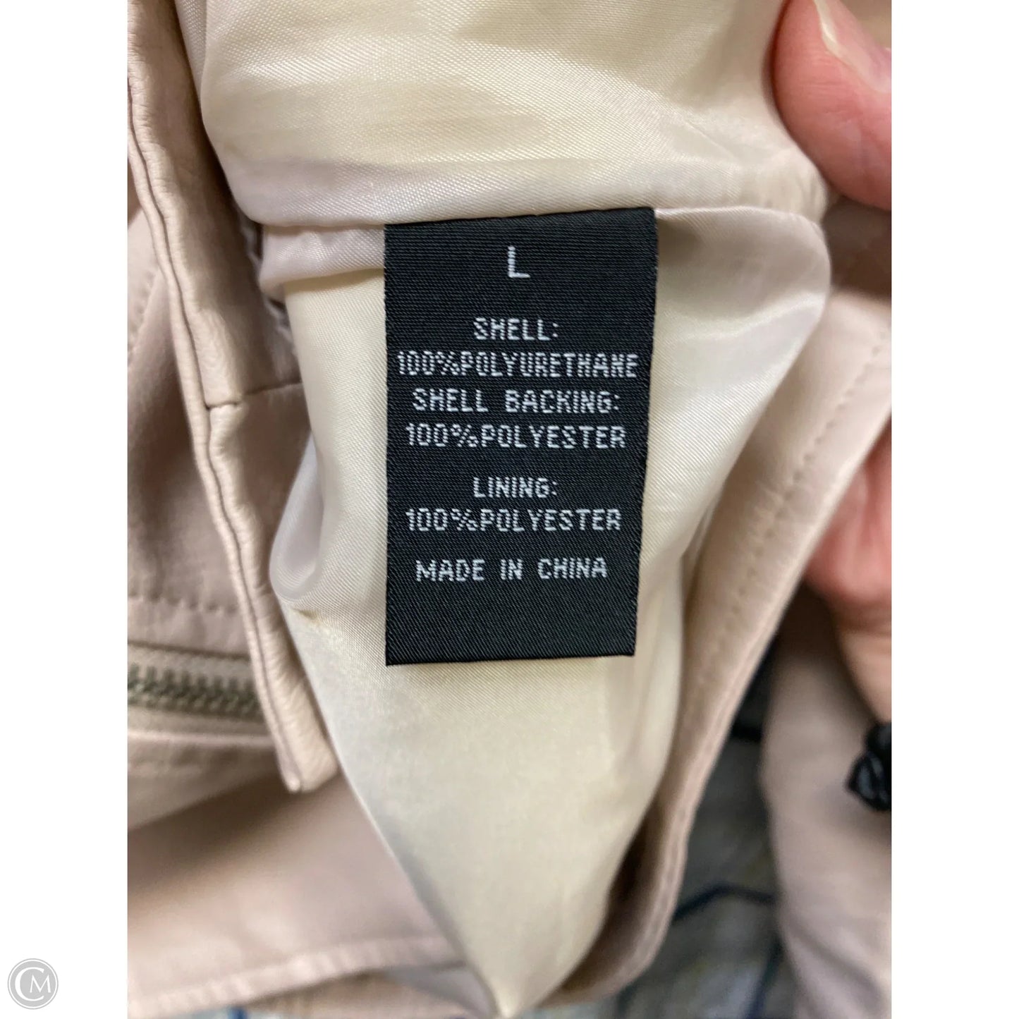 Jacket Moto By Baccini In Pink, Size: L