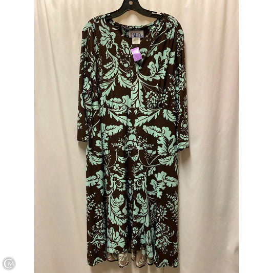 Dress Casual Maxi By Clothes Mentor In Brown, Size: 2x