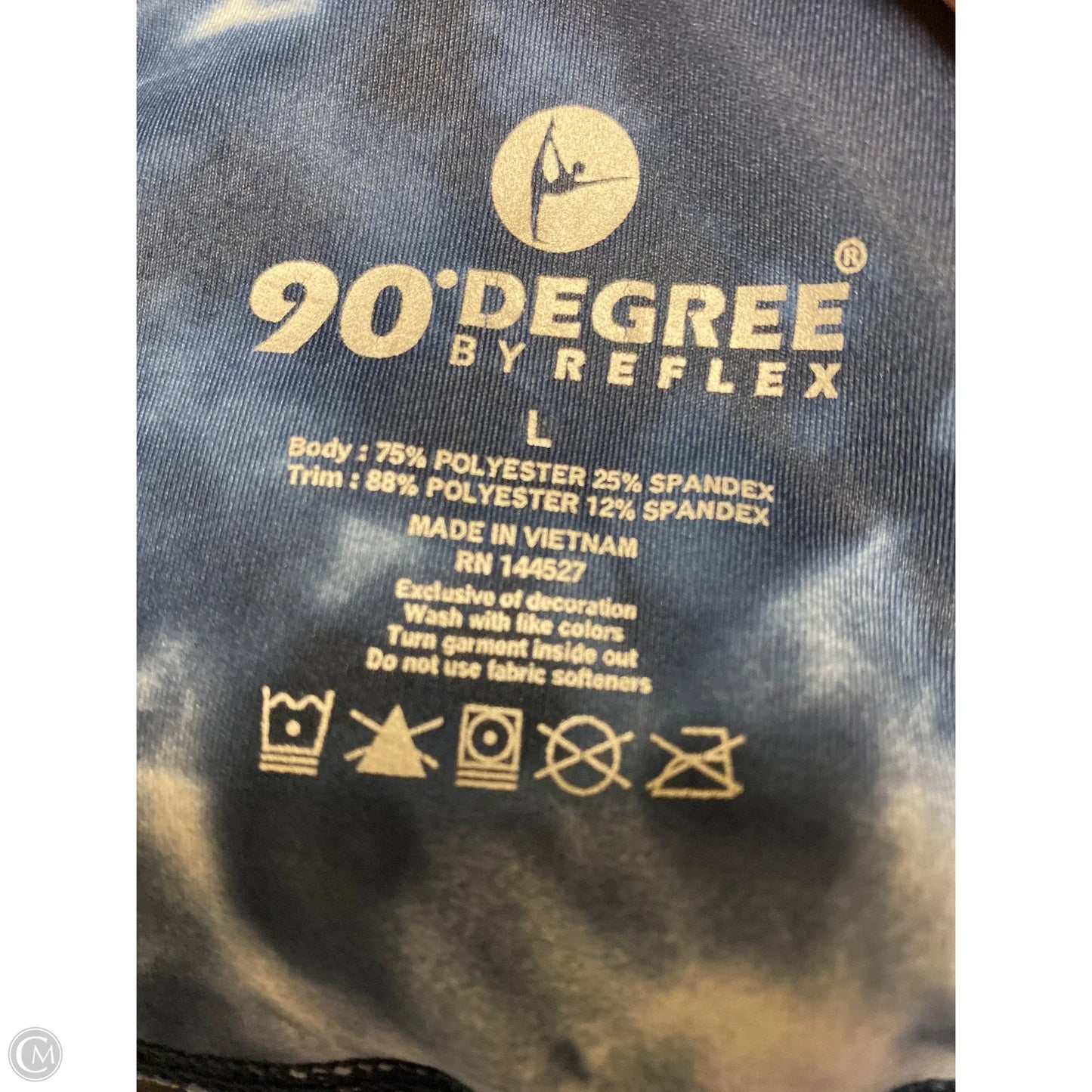 Athletic Leggings By 90 Degrees By Reflex In Blue, Size: L