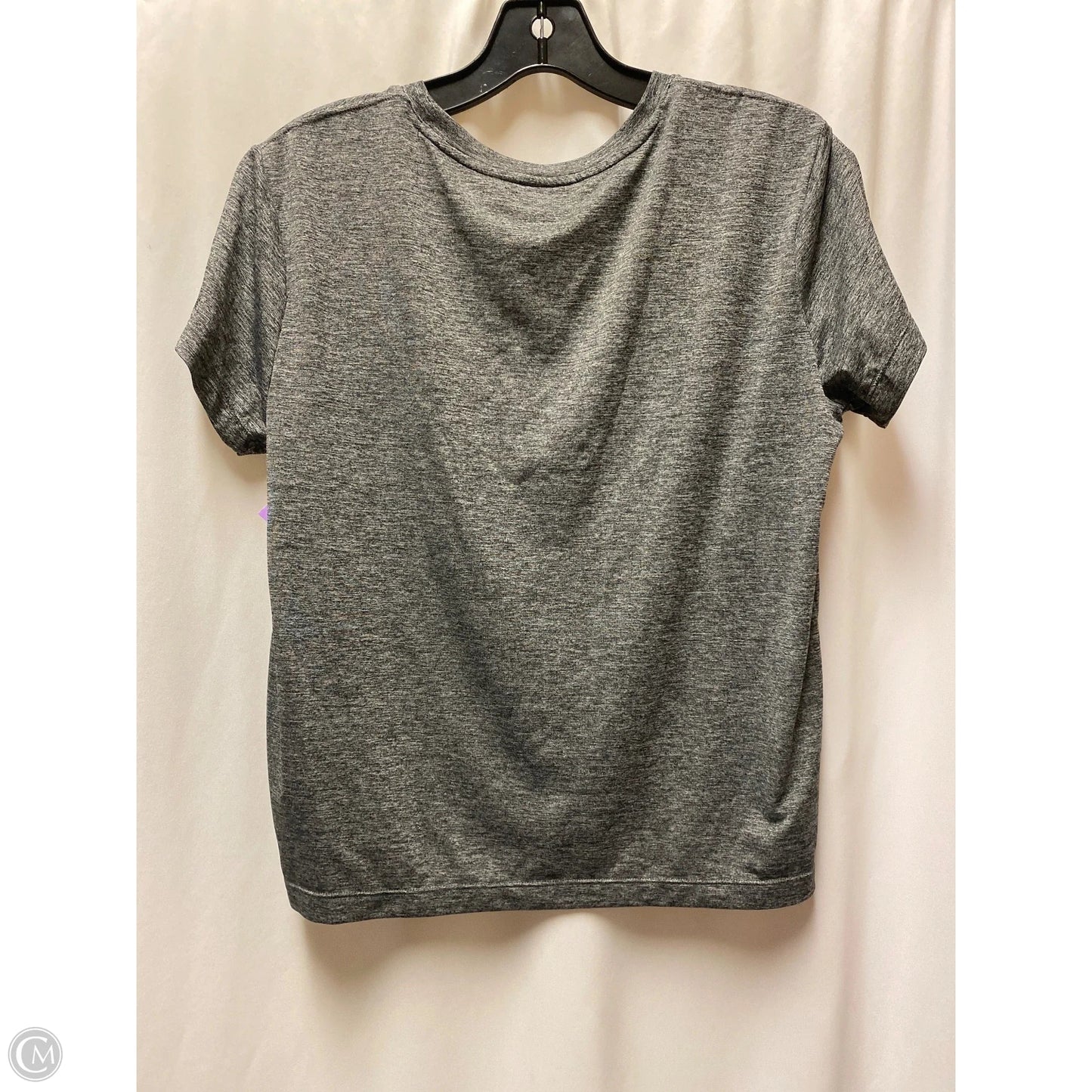 Athletic Top Short Sleeve By Reebok In Grey, Size: S