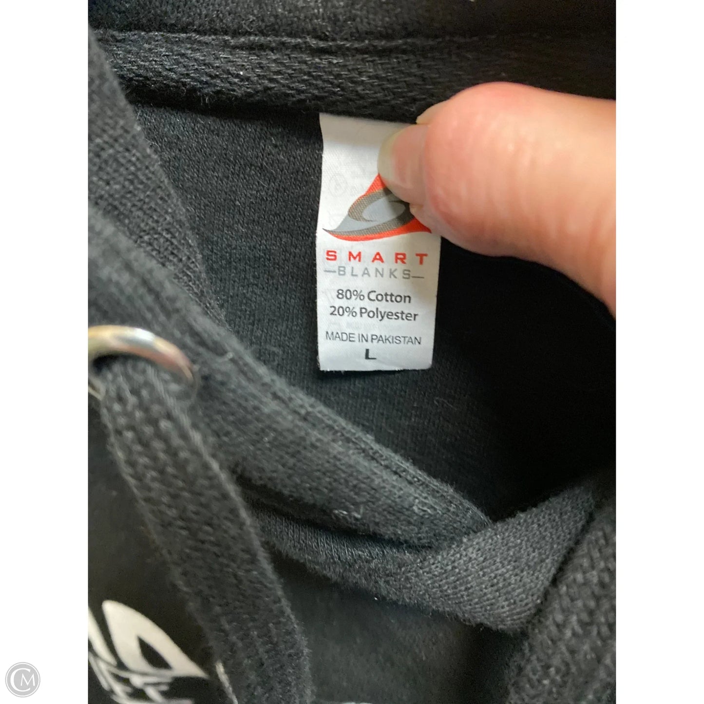 Sweatshirt Hoodie By Clothes Mentor In Black, Size: L