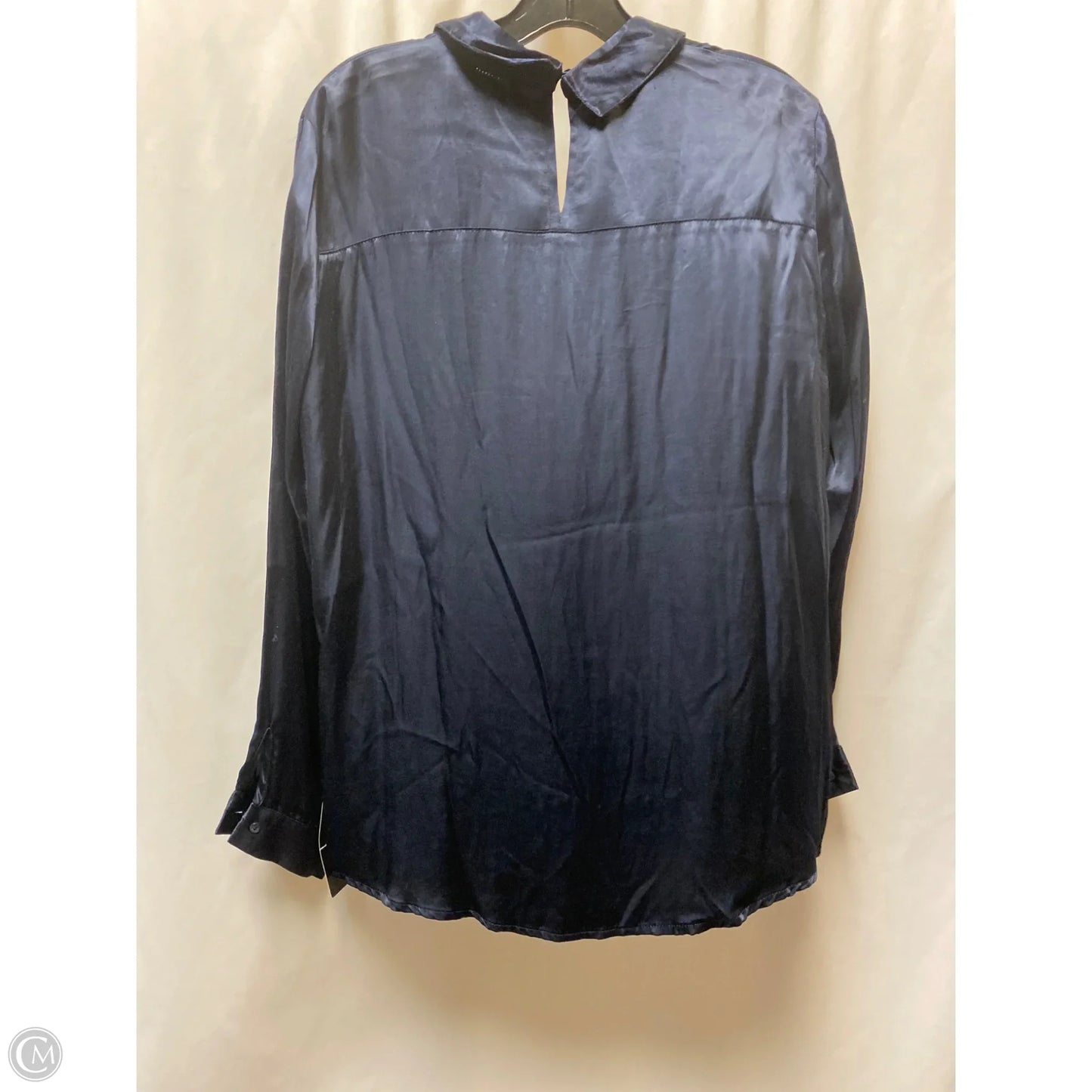 Top Long Sleeve By Zara In Navy, Size: L