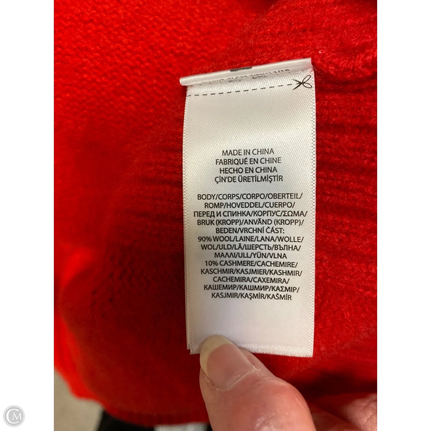 Sweater By Ralph Lauren Blue Label In Red, Size: L