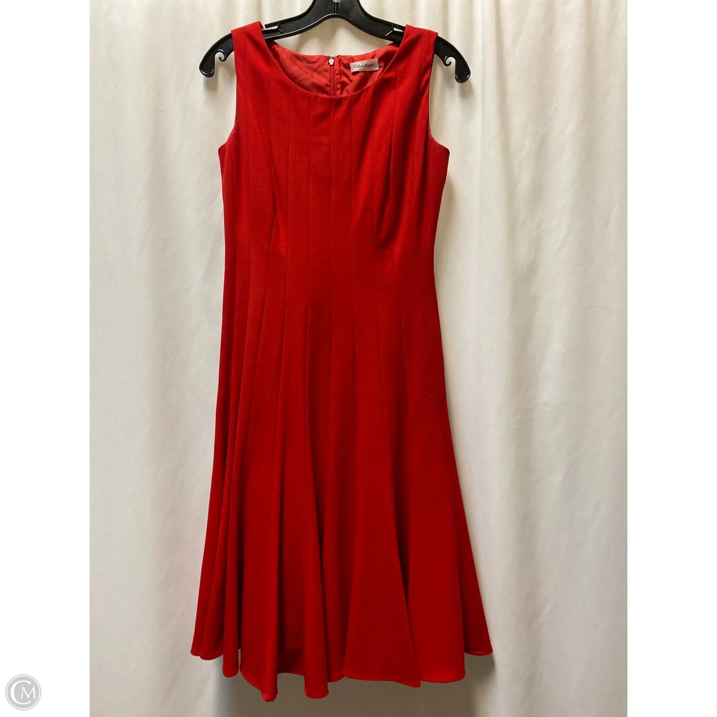 Dress Casual Midi By Calvin Klein In Red, Size: S