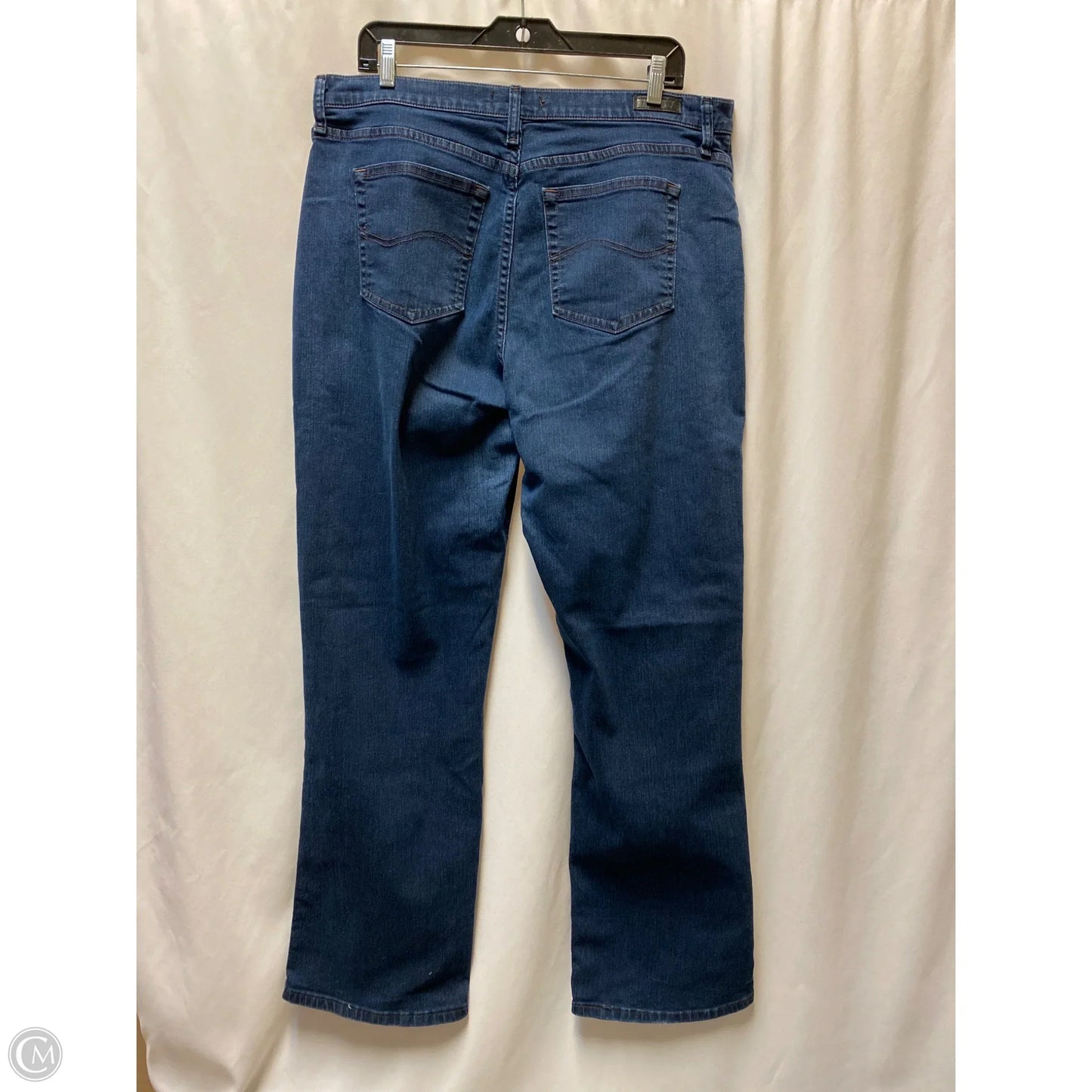 Jeans Straight By Lee In Blue Denim, Size: 18