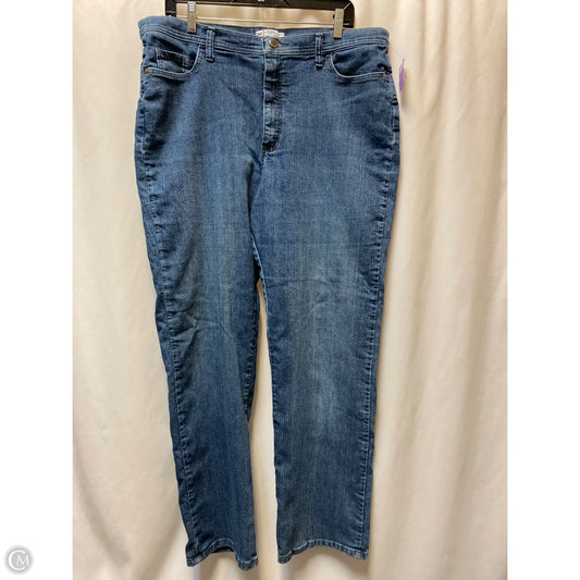 Jeans Straight By Lee In Blue Denim, Size: 18