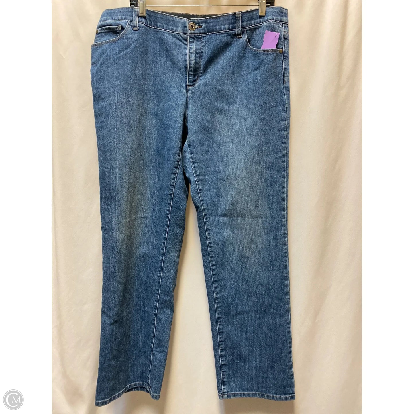 Jeans Straight By Cj Banks In Blue Denim, Size: 16