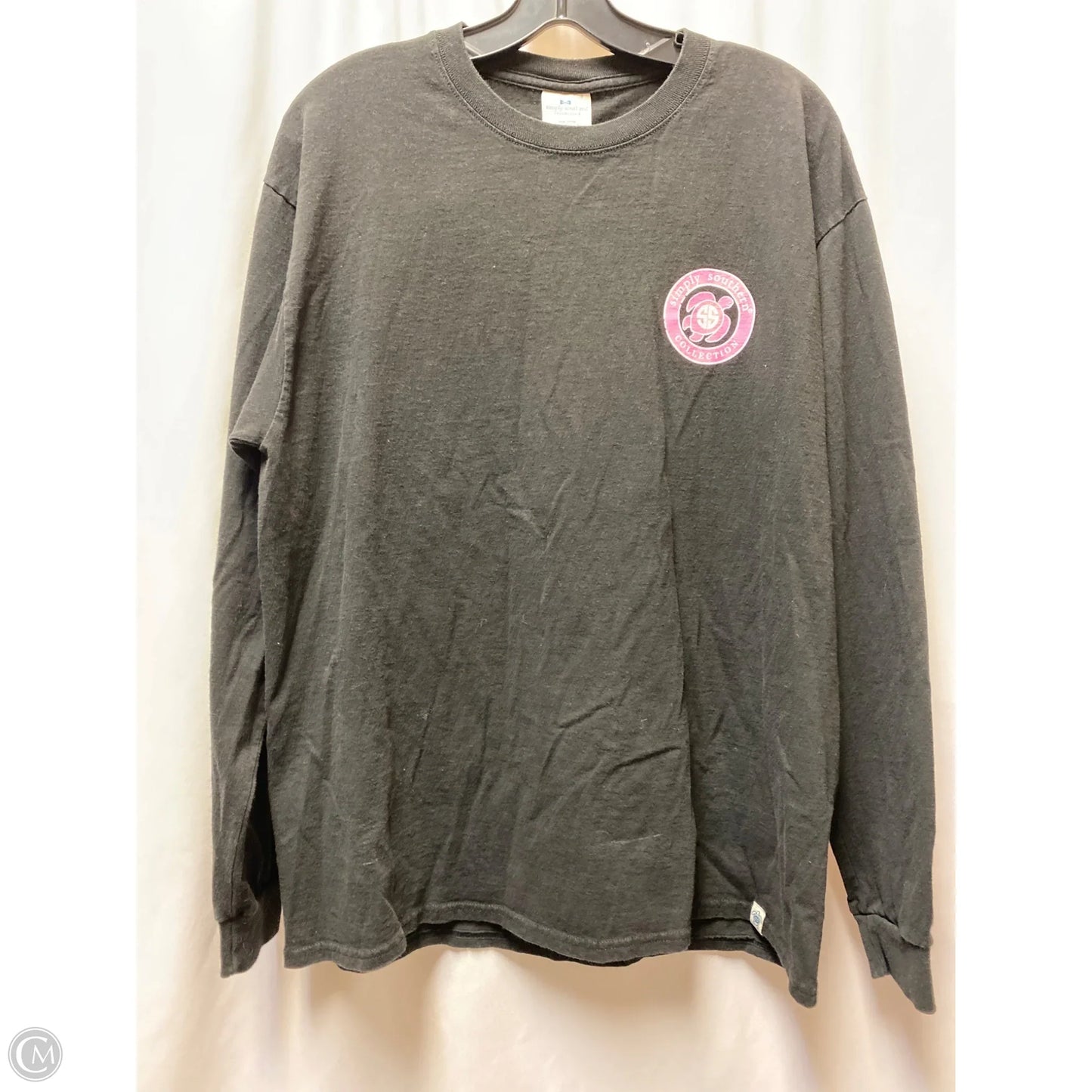 Top Long Sleeve By Simply Southern In Black, Size: L