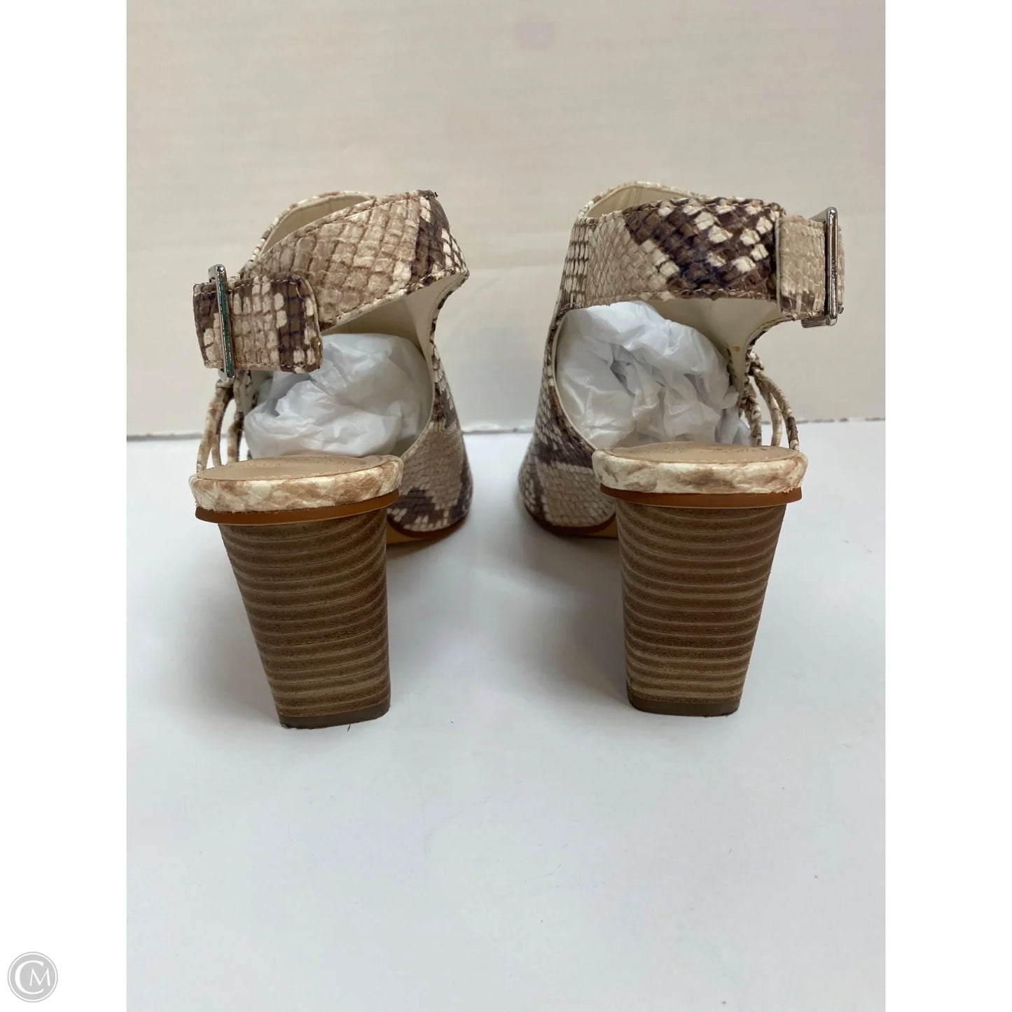 Sandals Heels Block By Vince Camuto In Cream, Size: 6