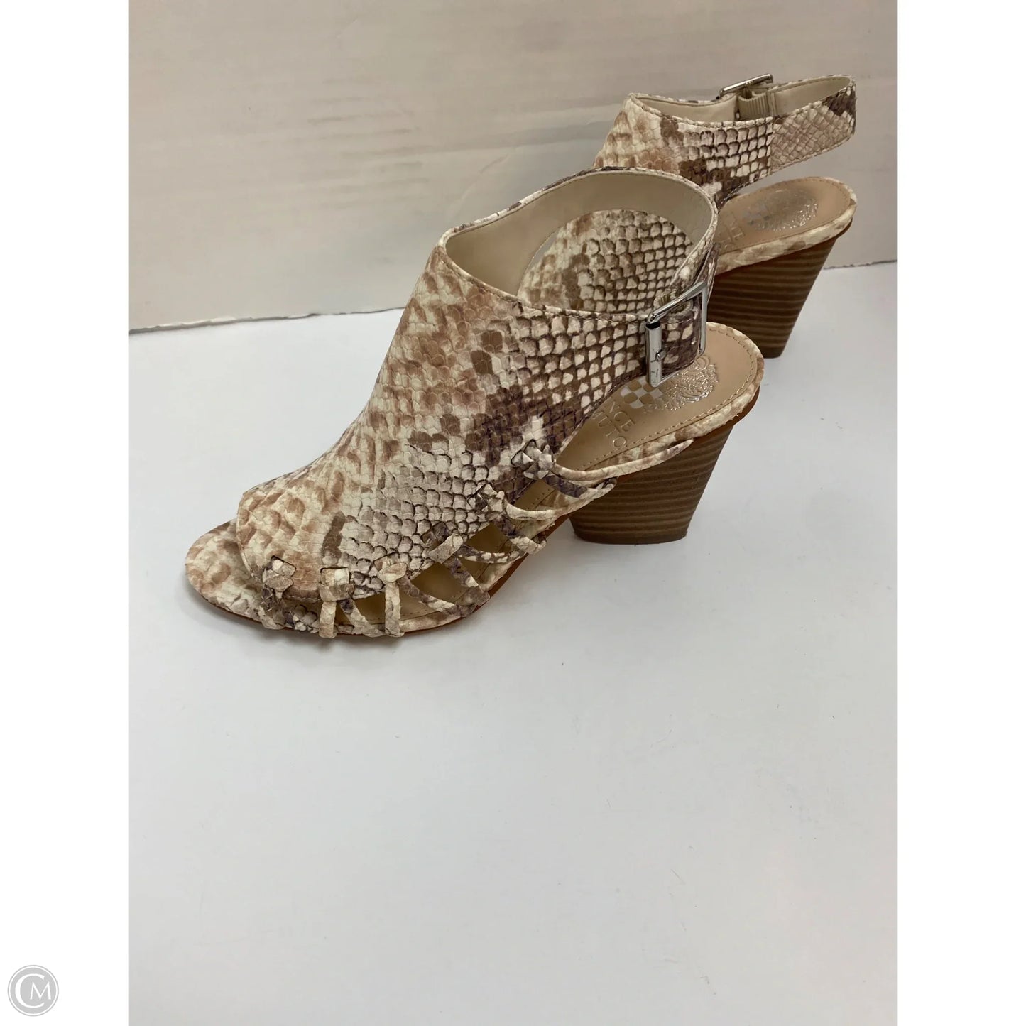 Sandals Heels Block By Vince Camuto In Cream, Size: 6