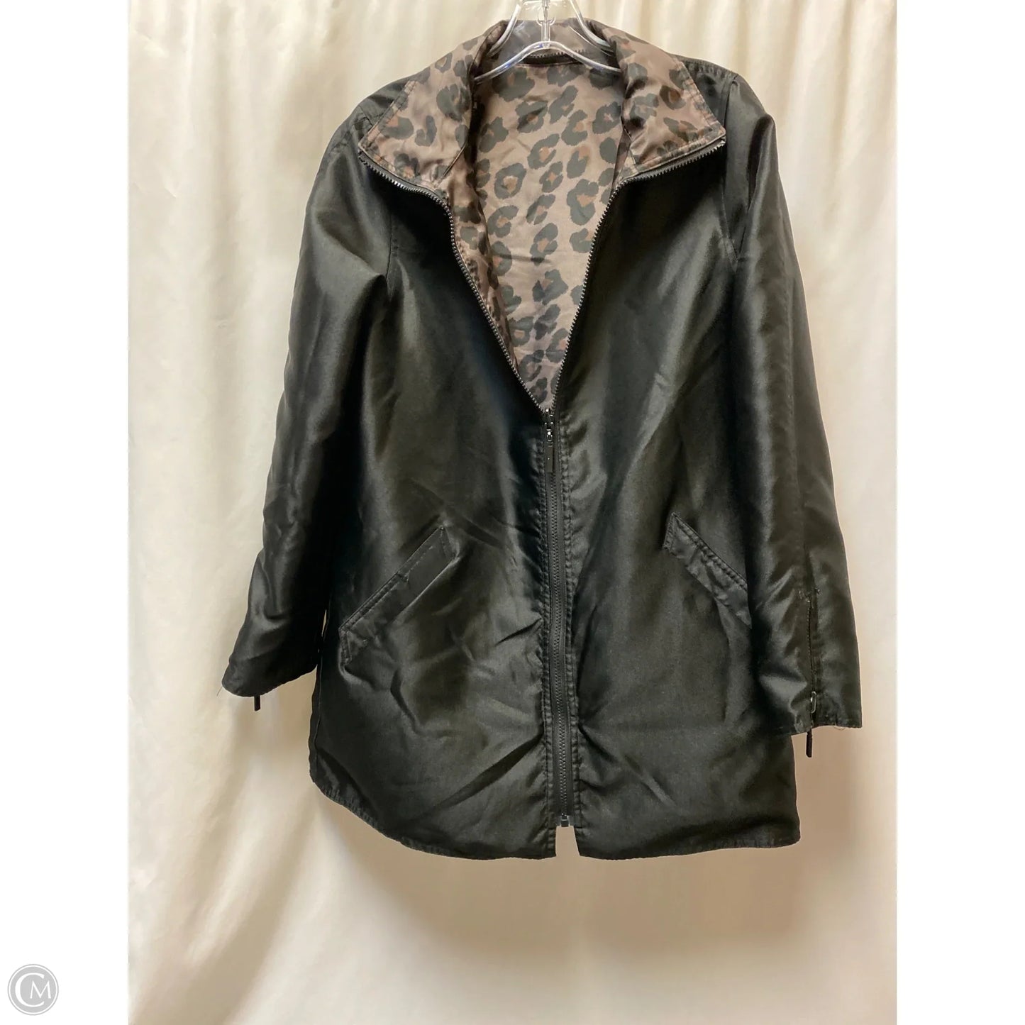 Jacket Utility By Clothes Mentor In Black, Size: L