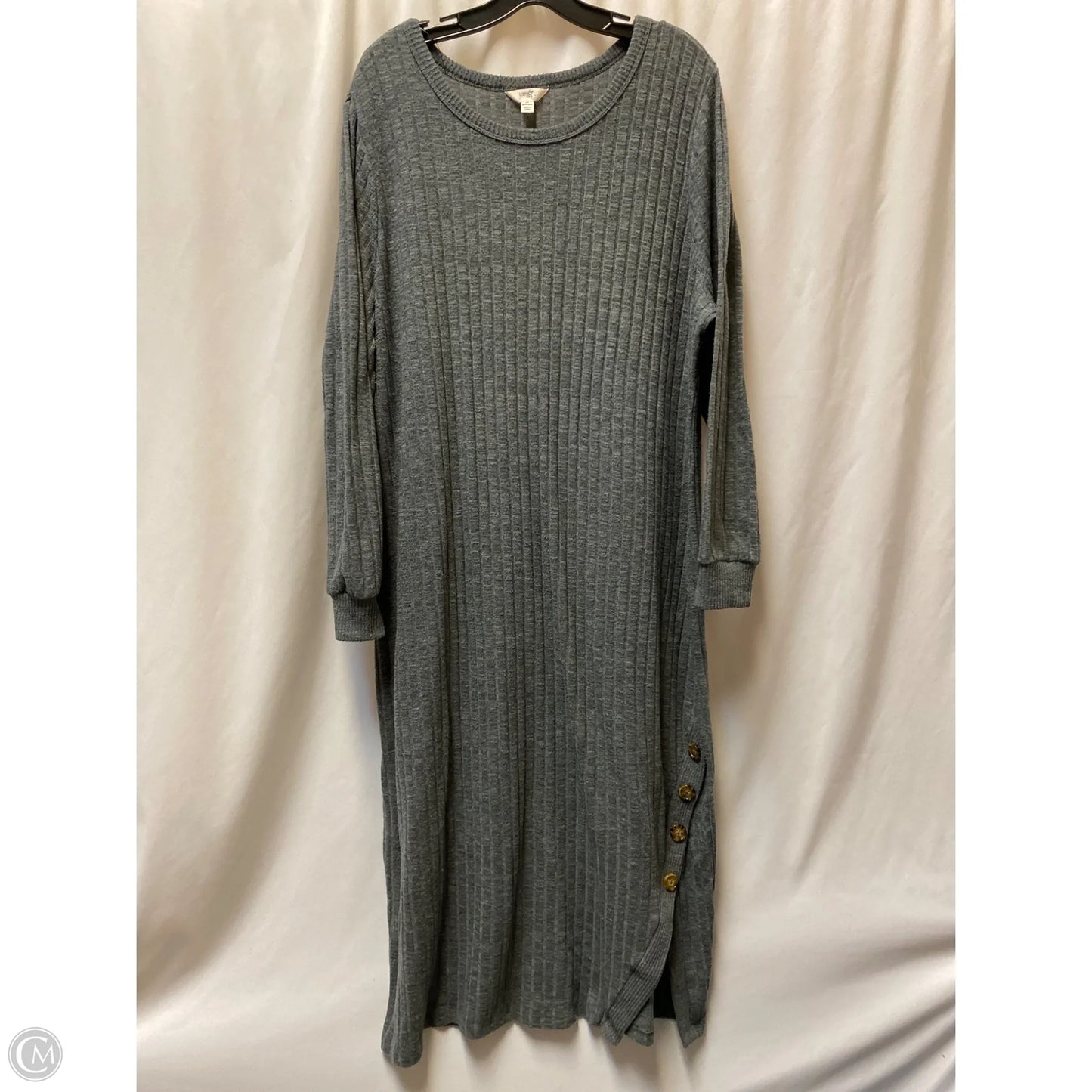 Dress Casual Maxi By Terra & Sky In Grey, Size: 2x