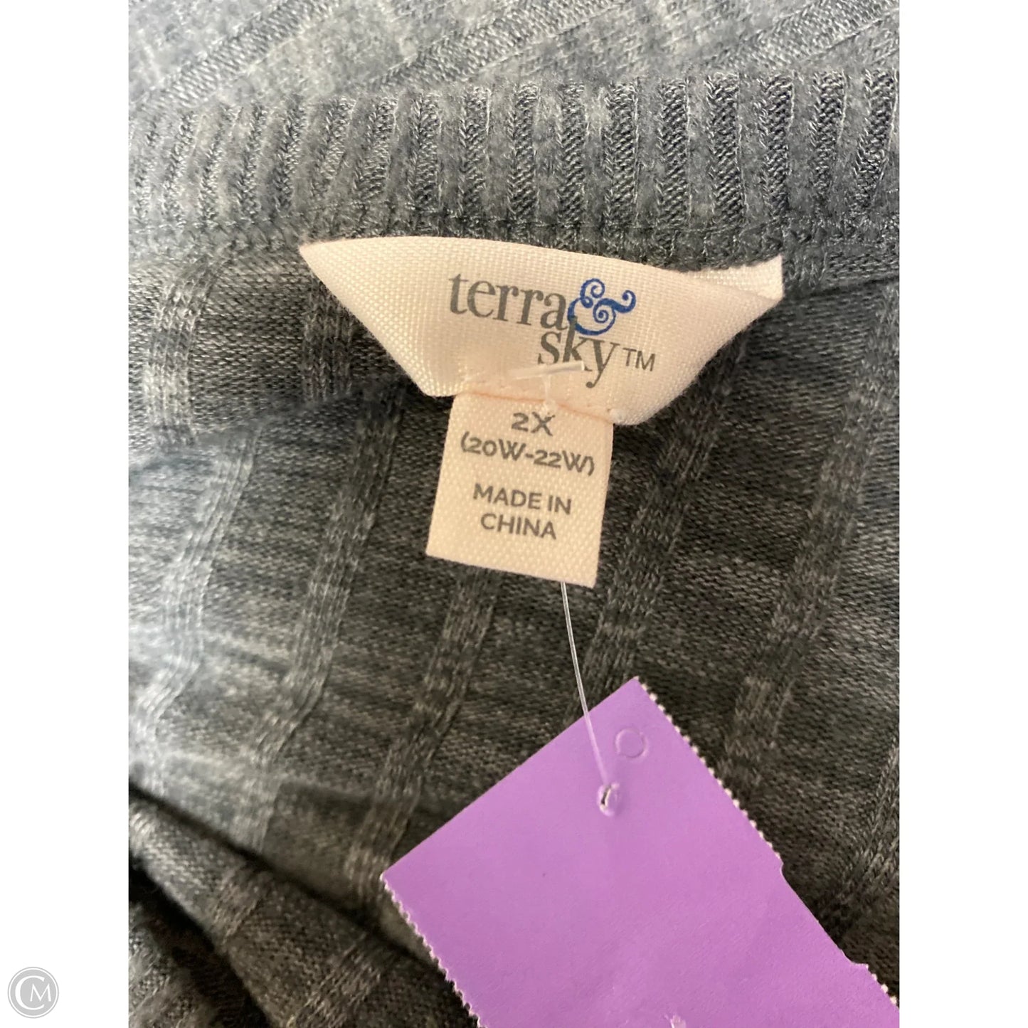 Dress Casual Maxi By Terra & Sky In Grey, Size: 2x