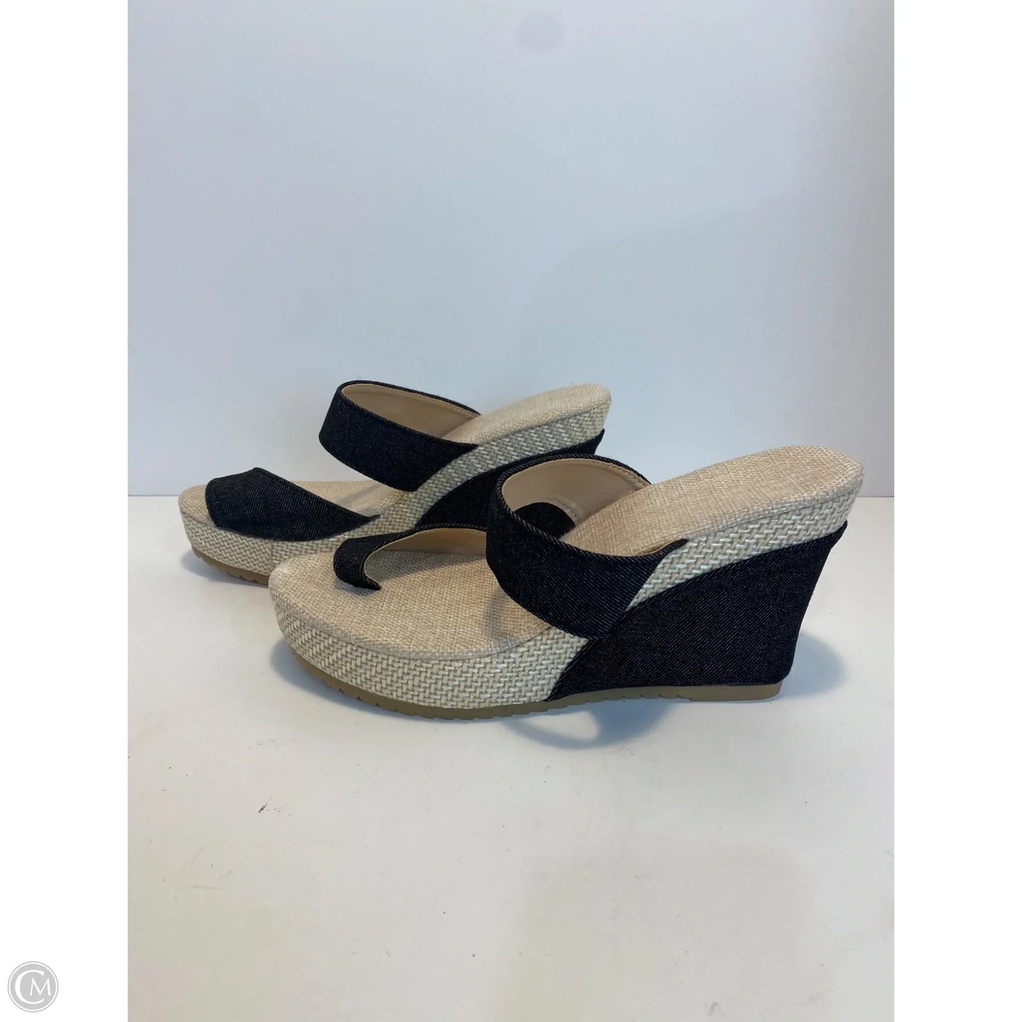 Sandals Heels Block By Clothes Mentor In Black, Size: 11.5