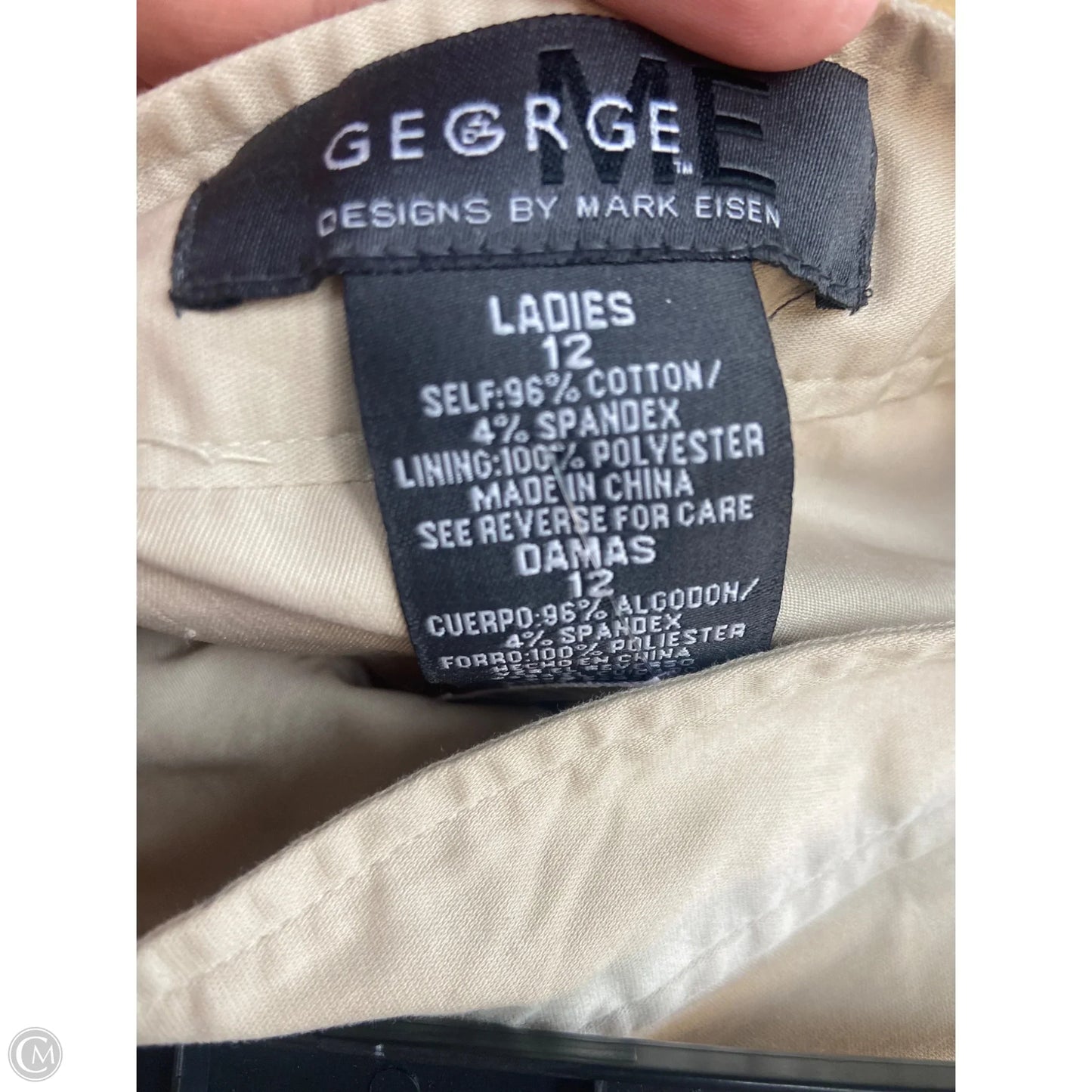 Skirt Midi By George In Tan, Size: 12