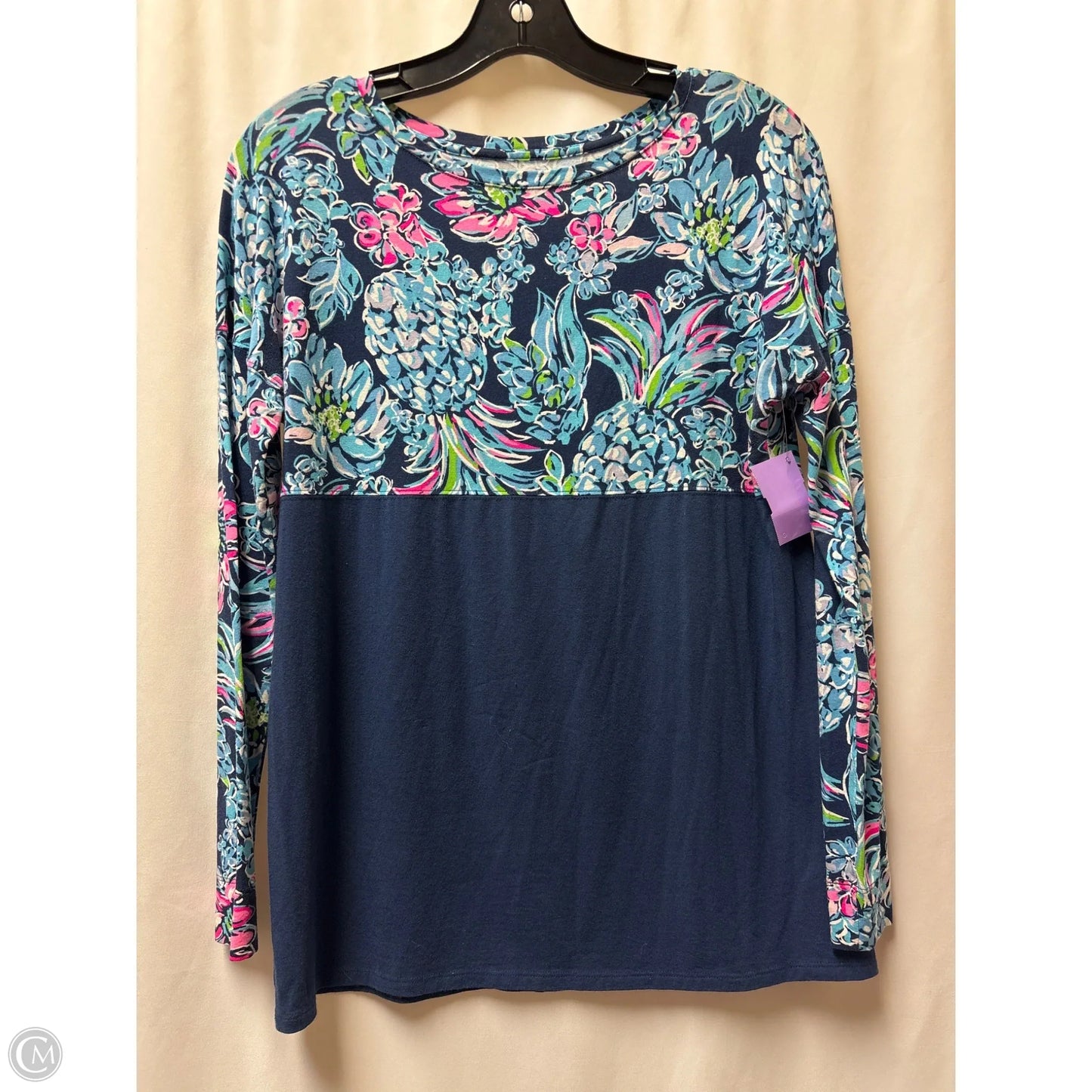 Top Long Sleeve Designer By Lilly Pulitzer In Blue, Size: Xs