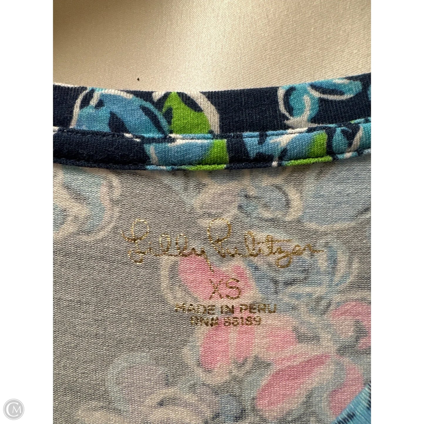 Top Long Sleeve Designer By Lilly Pulitzer In Blue, Size: Xs