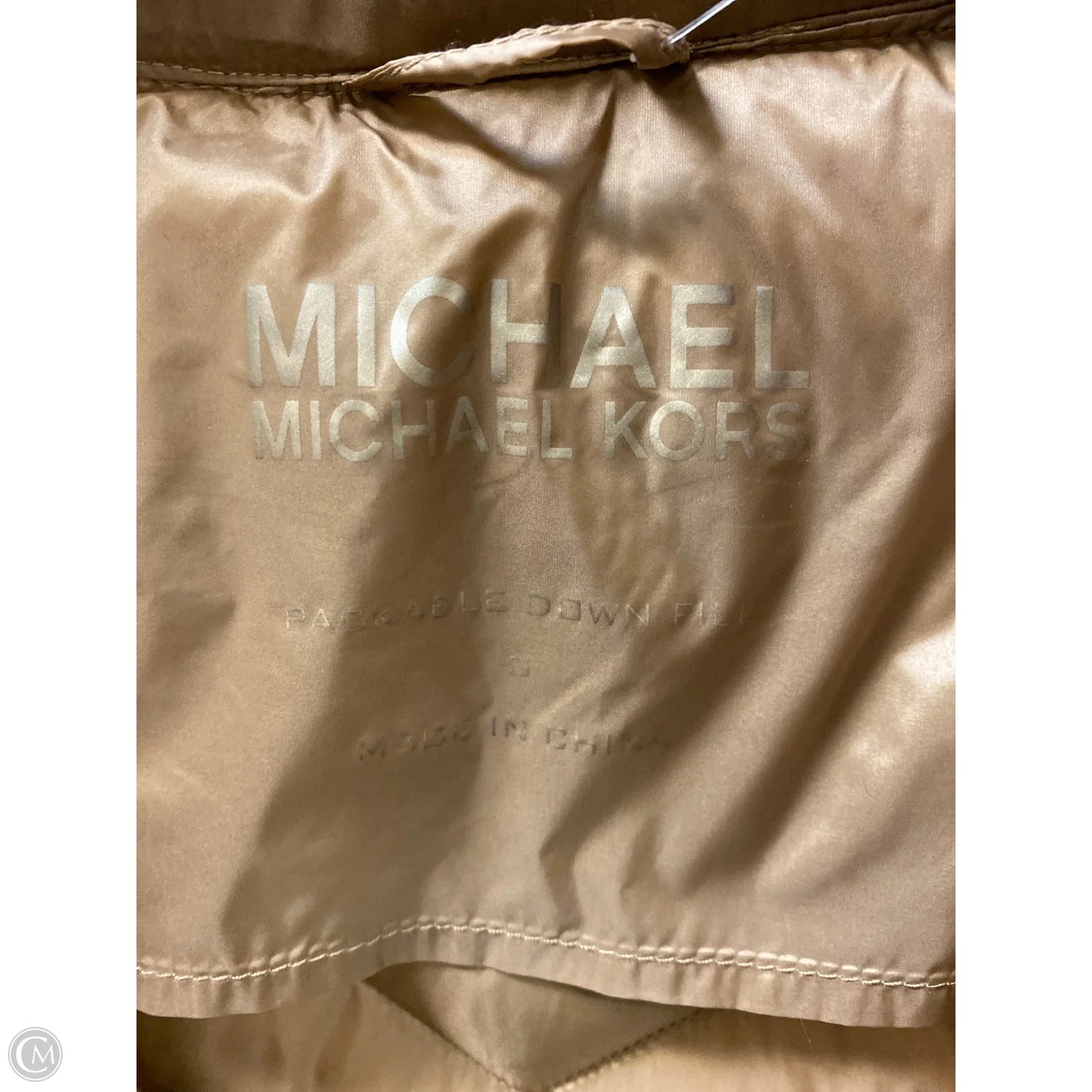 Coat Puffer & Quilted By Michael By Michael Kors In Taupe, Size: S