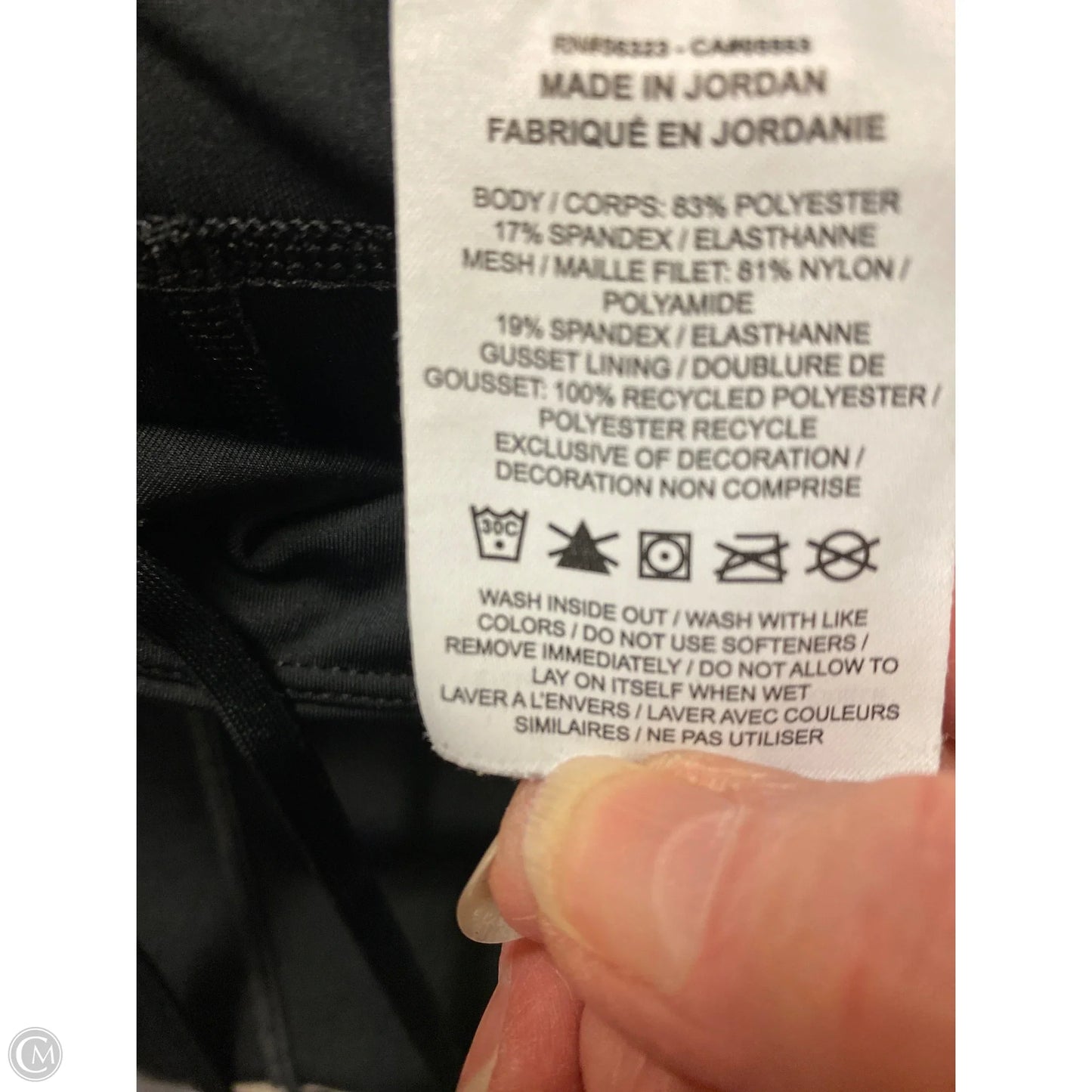 Athletic Leggings By Nike In Black, Size: M